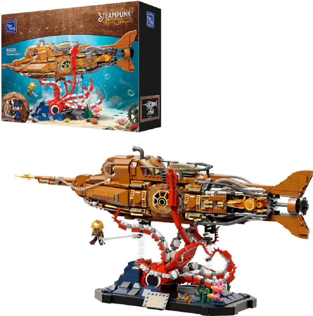 Pantasy Pantasy 85029 The Nautilus Steampunk U-Boot 2.252 Teile Konstruktions-Spielset, (2252 St)
