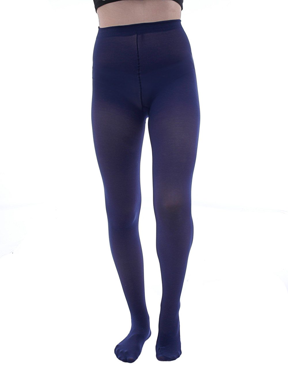 Feinstrumpfhose Strumpfhose 40 DEN Mikrofaser matt Farben dunkelblau-granatowy 5-XL