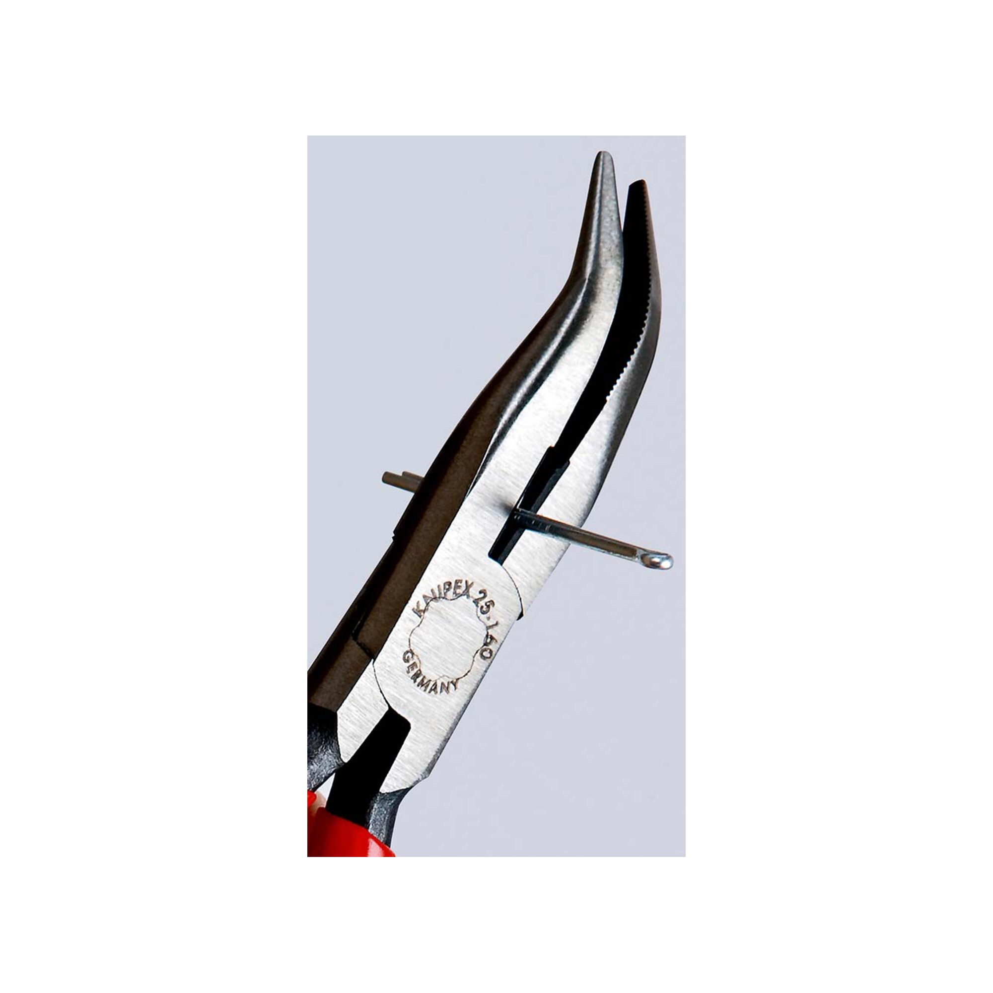Knipex Blechschere KNIPEX 25 21 160 Flachrundzange mit Schneide (Radiozange) mit Kunststo
