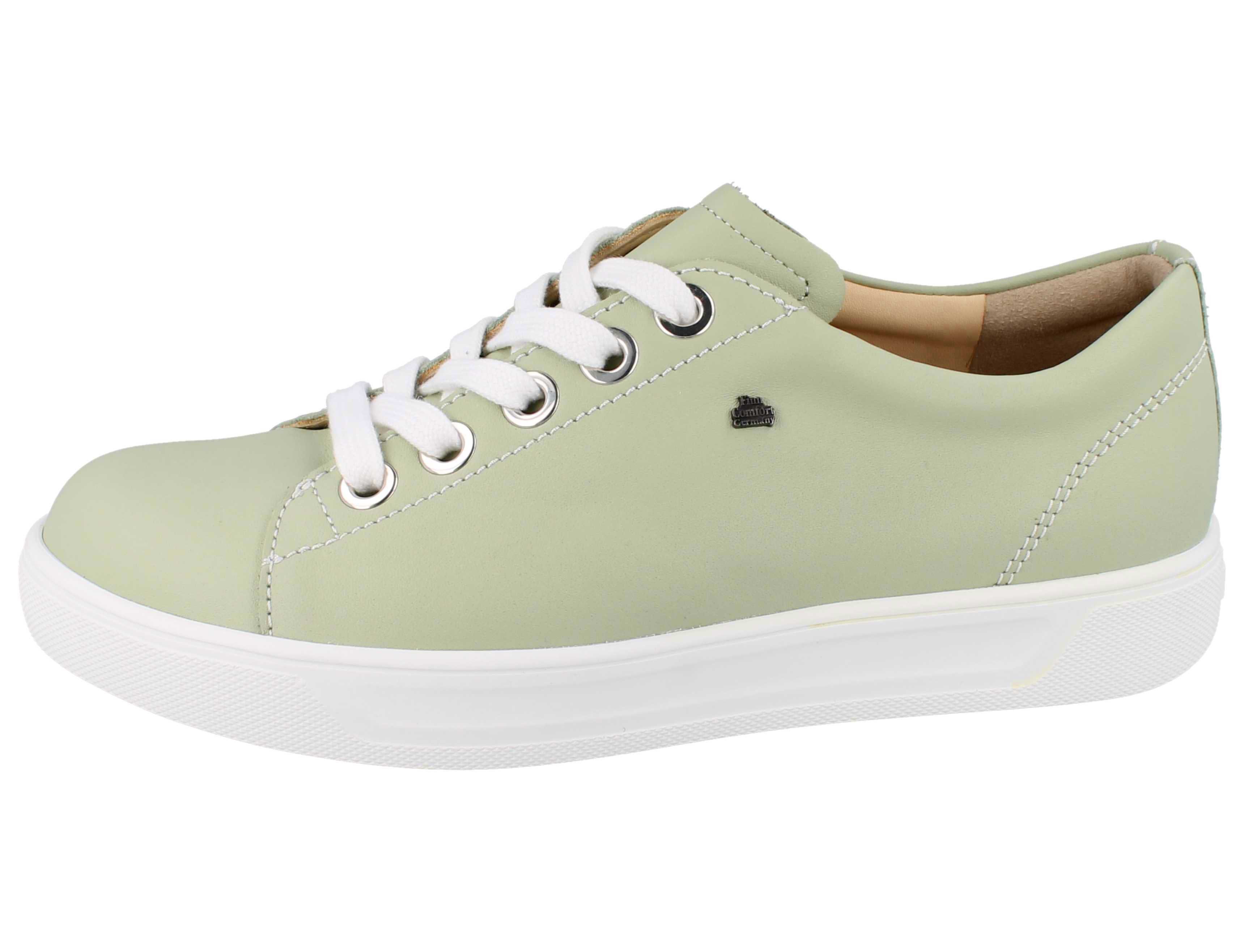 Finn Comfort FINN COMFORT Salta Damen Sneaker mint Glattleder - Größe: UK 6 Schnürschuh Wechselfußbett