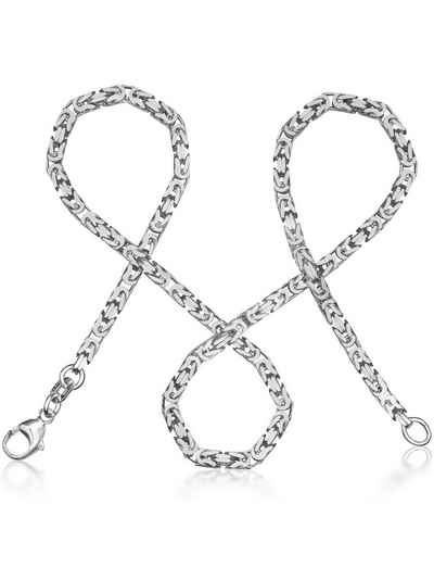modabilé Königskette Halskette ohne Anhänger ROYAL, Herren Kette 2,8mm, 90cm Silberkette für Männer, Sterling Silber 925