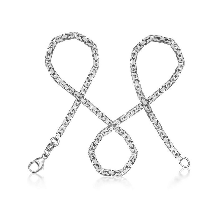 modabilé Königskette Halskette ohne Anhänger ROYAL Herren Kette 2 8mm Silberkette für Männer Sterling Silber 925