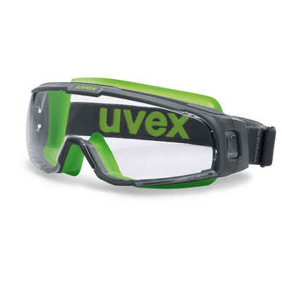Uvex Arbeitsschutzbrille u-sonic grau/lime