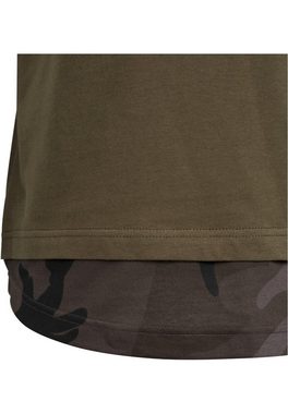 URBAN CLASSICS Langarmshirt Urban Classics Herren Long Shaped Camo Inset Tee (1-tlg)