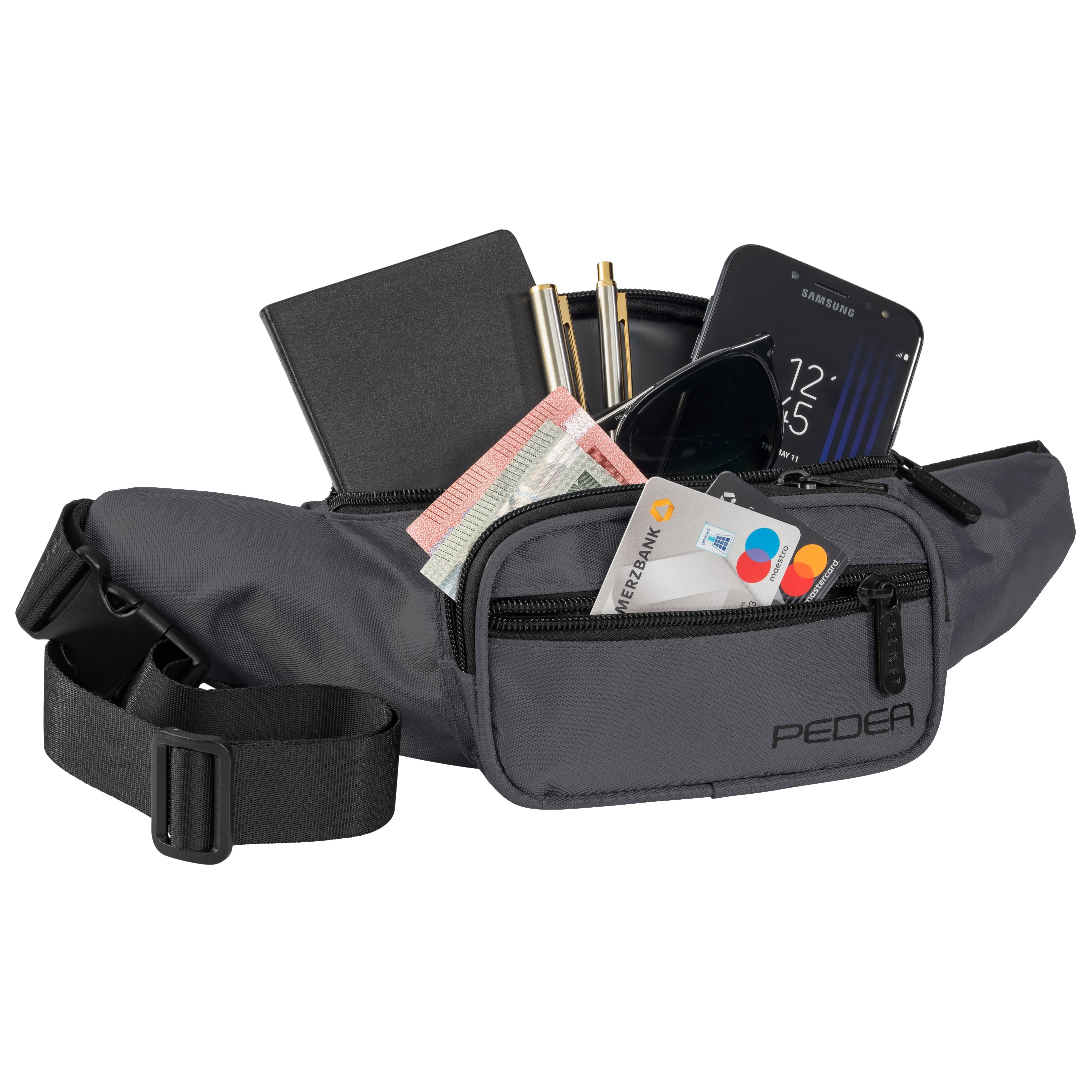 PEDEA Bauchtasche Gürteltasche, flexibel, wasserabweisend, RFID/NFC - Schutz integriert, wasserabweisend