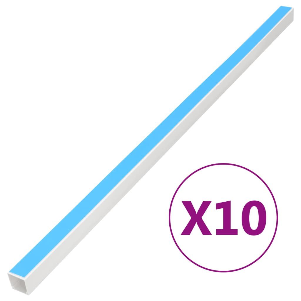 vidaXL Kabelkanal 10 m Kabelkanäle Selbstklebend 20x10 mm 10 m PVC Kabelkanal