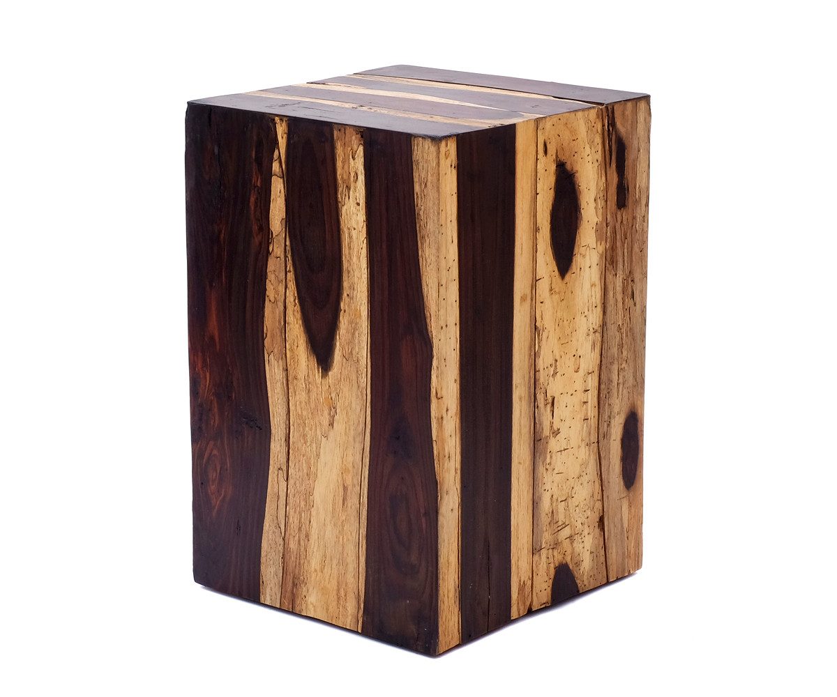 Brillibrum Beistelltisch Beistelltisch aus Echtholz Holz-Hocker Natur Treibholz