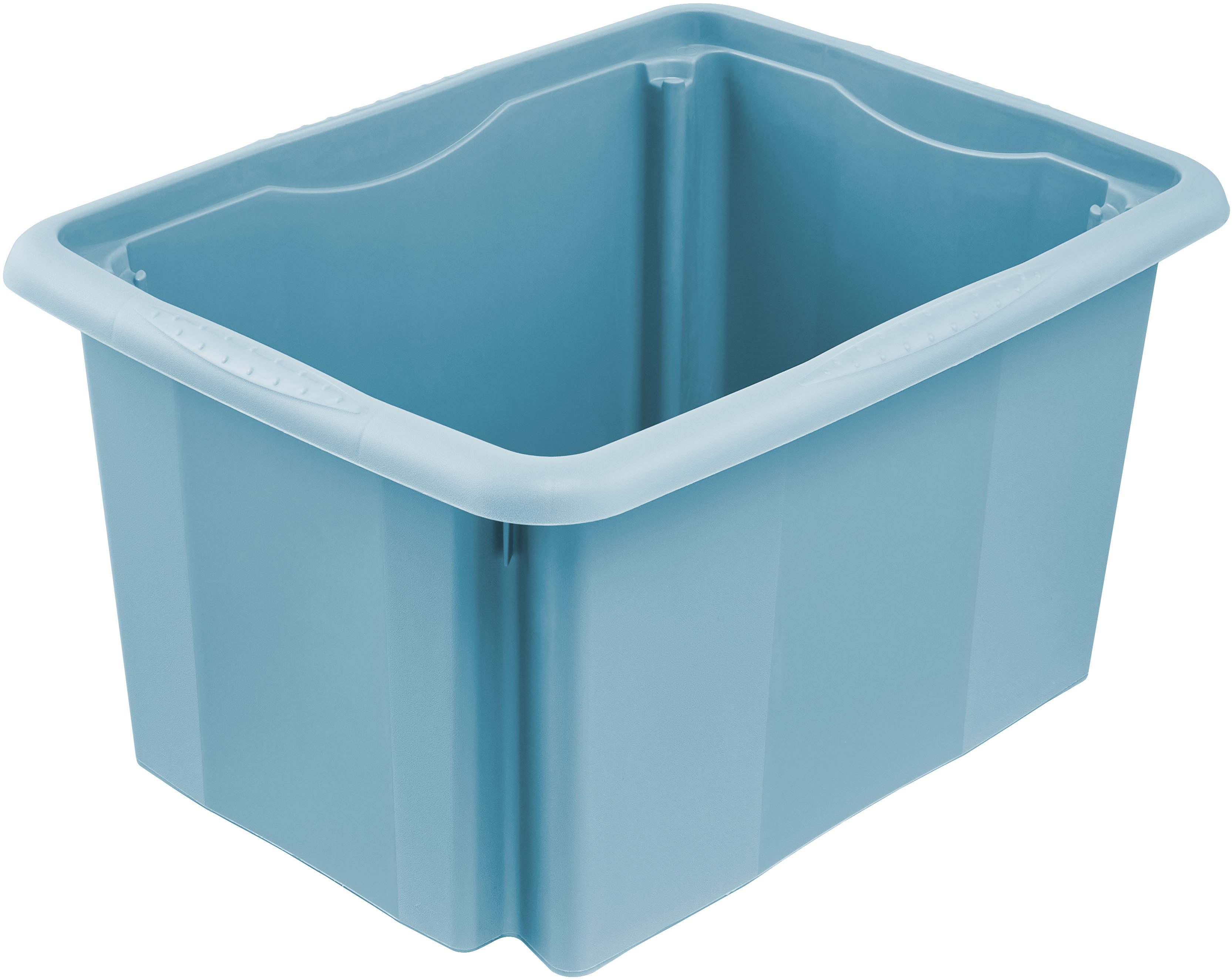 keeeper Aufbewahrungsbox Emil, 3er Set, 15 L, 38 x 28,5 x 20,5 cm (Set, 3 St), ineinander und aufeinander stapelbar