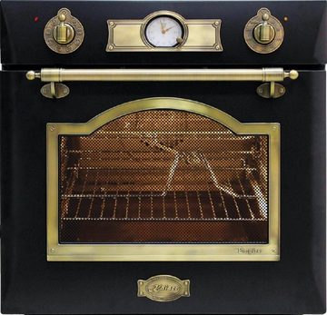 Kaiser Küchengeräte Einbaubackofen EH 6355 Em+WK 2000 Em, mit 1-fach-Teleskopauszug, Retro Elektro Einbau Backofen Autark 60cm 67L 8 Funktionen in Schwarz