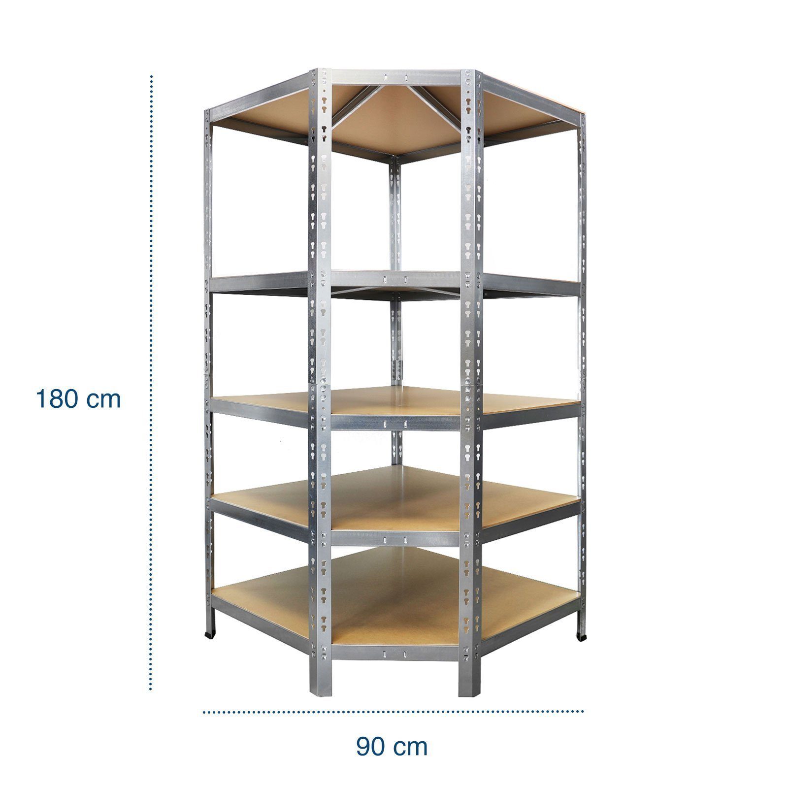 Karat Schwerlastregal Eckig, Regal, verschiedene Farben, Traglast von bis zu 875 kg, 180 x 90 x 42 x 60 cm, Hohe Traglast