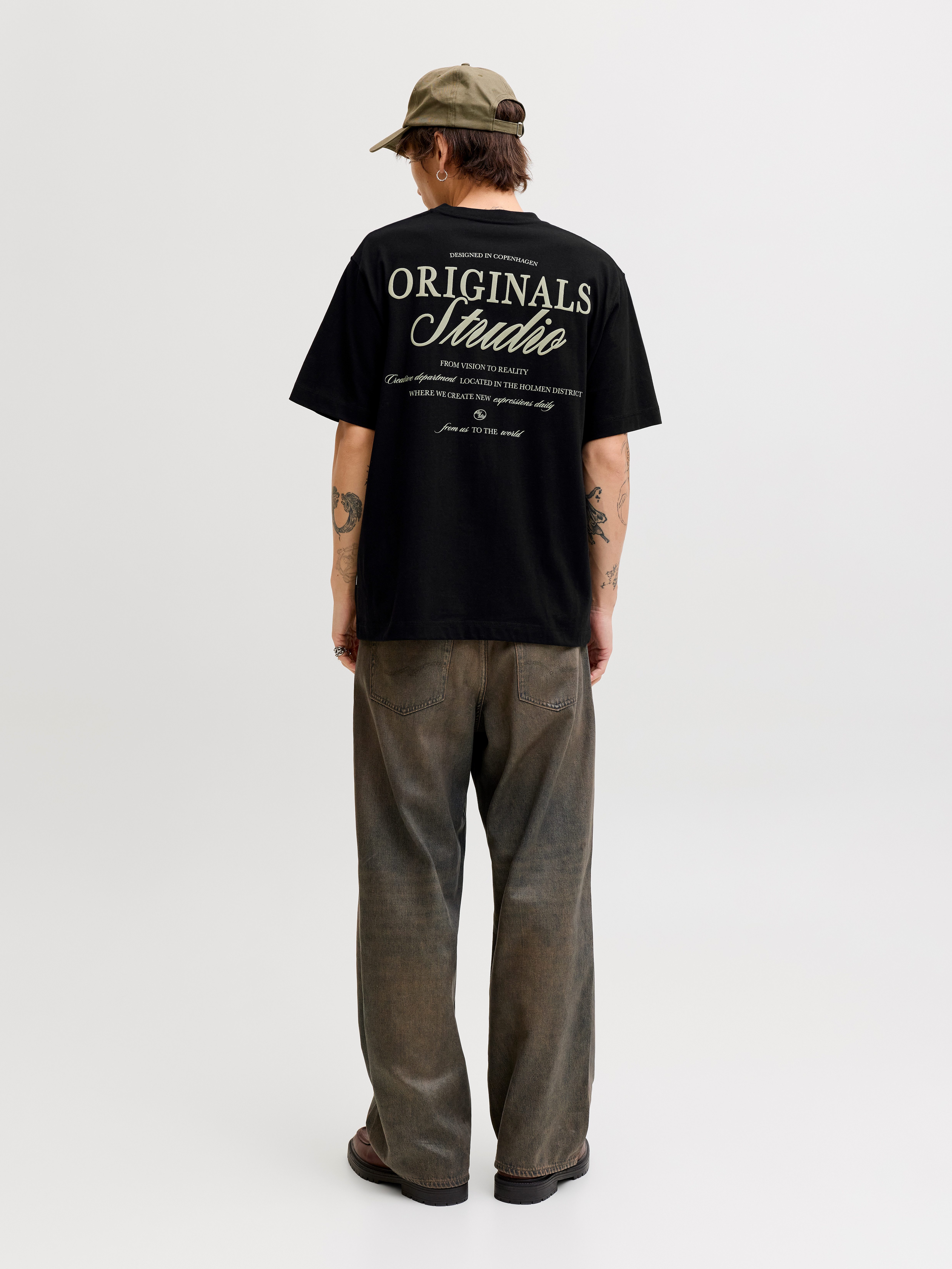 Jack & Jones Rundhalsshirt JORNORREBRO TYPO TEE SS CREW NECK NOOS Baumwolle, relaxed fit – Bild 5 von 5