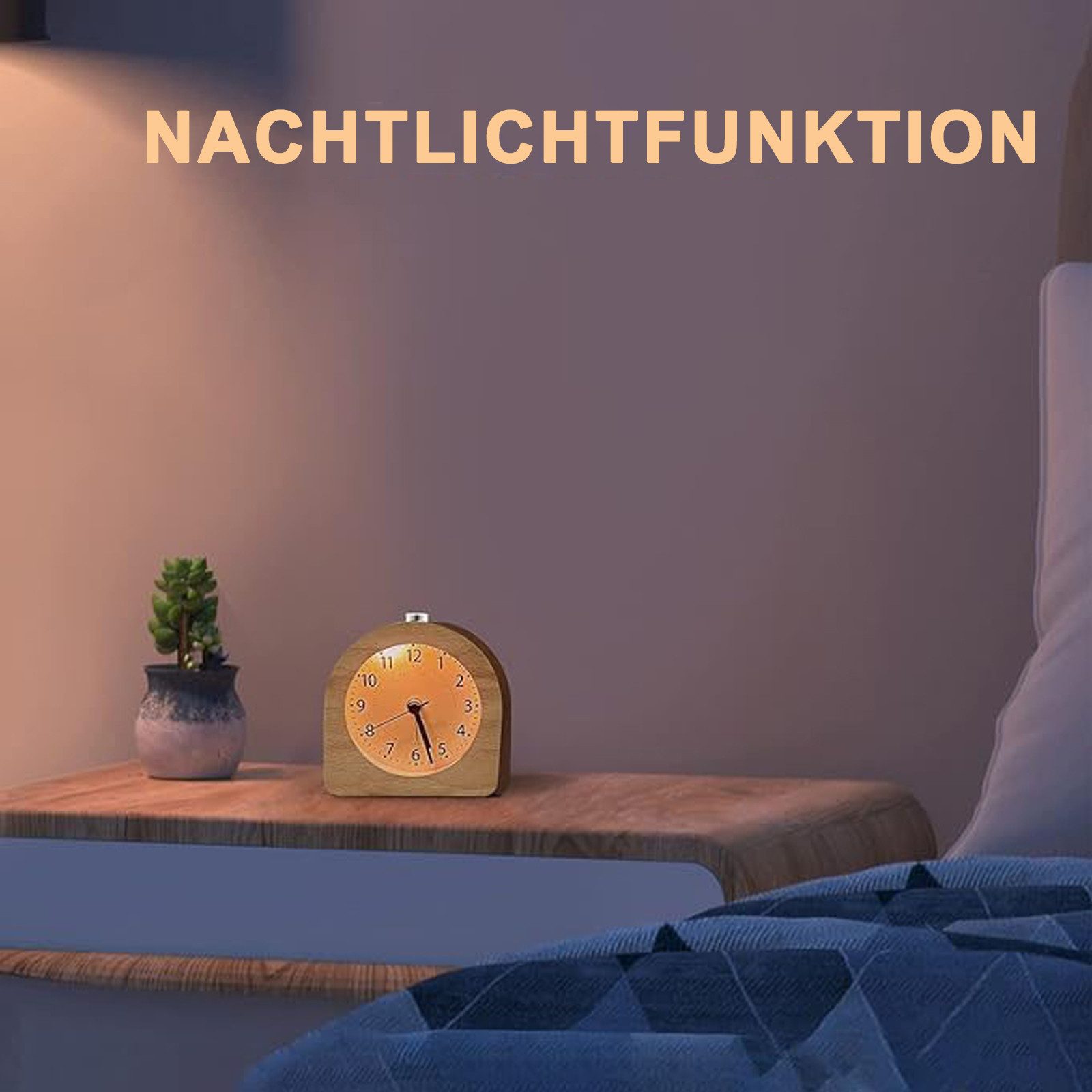 OKWISH Wecker Analog Tischuhr Reisewecker Alarm günstig online kaufen