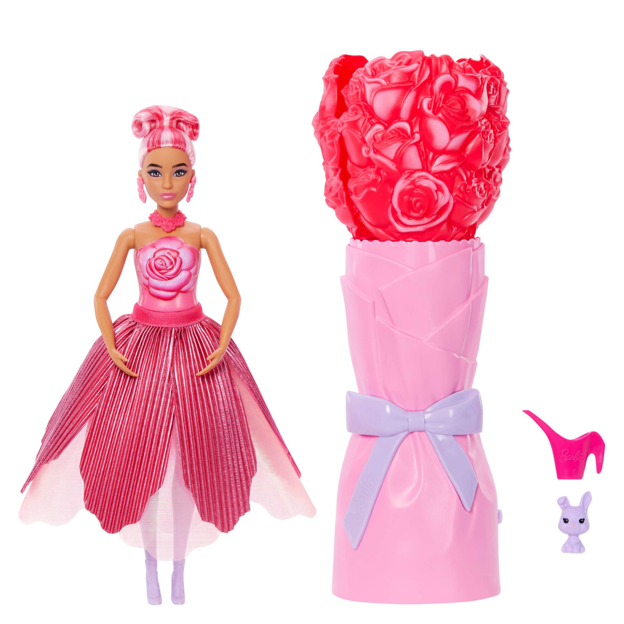 Barbie Anziehpuppe Flower Surprise Puppe - rote Rose, mit Duft