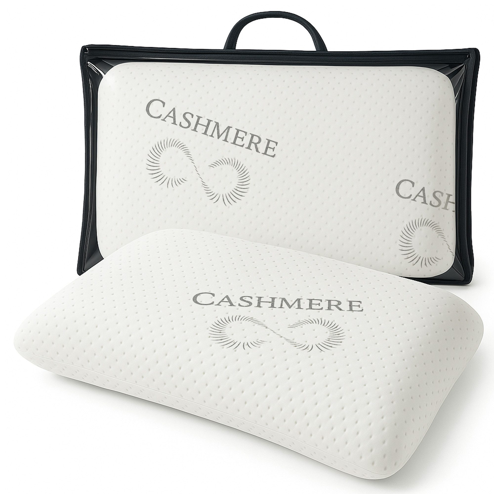 MSS e.K. Nackenstützkissen Cashmere Nacken-Kissen, Bezug: abnehmbarer Bezug, viskoelastisches Schaumstoffmaterial