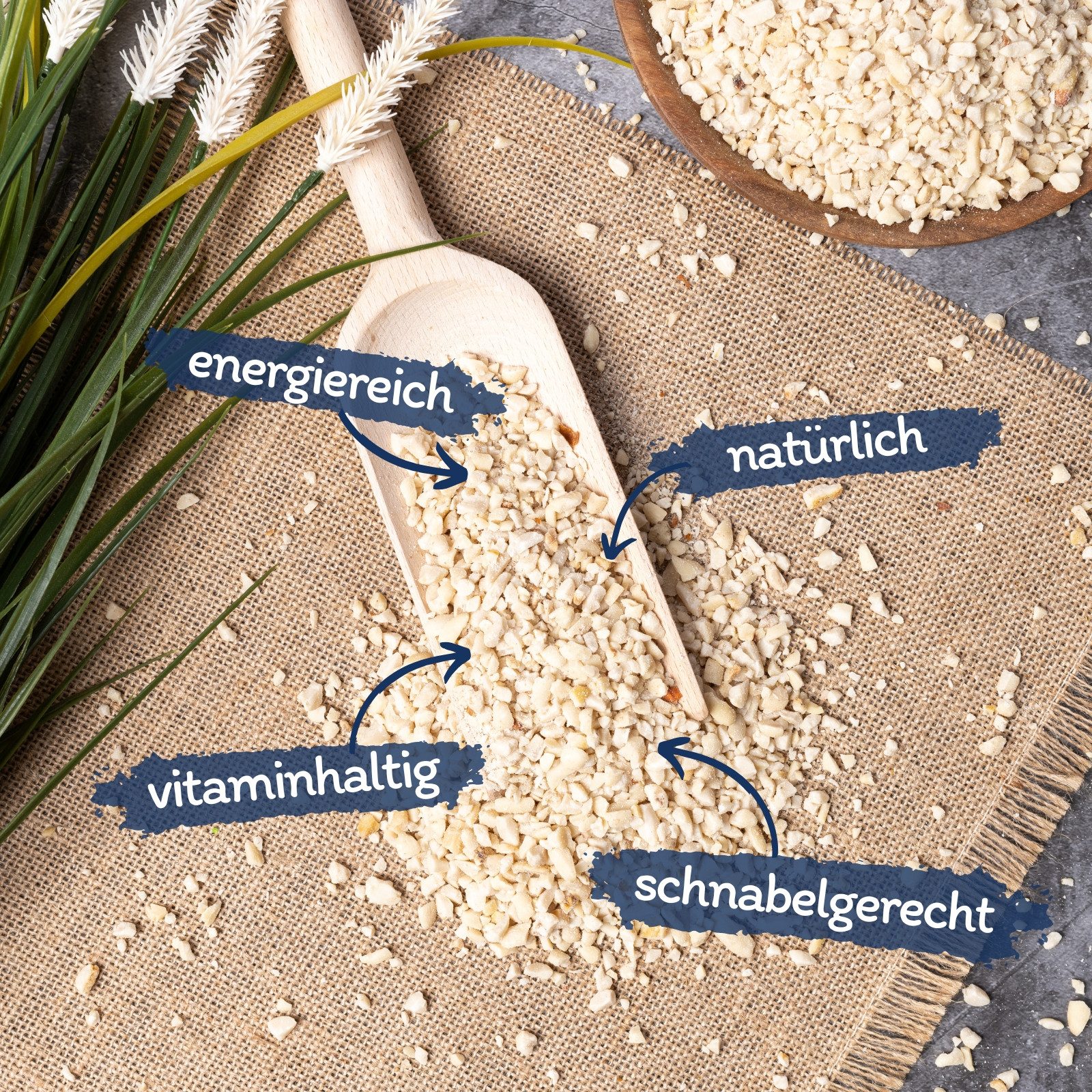 Lyra Pet 10 kg Lyra Pet® Erdnusskerne weiß gehackt, für: Wildvogel