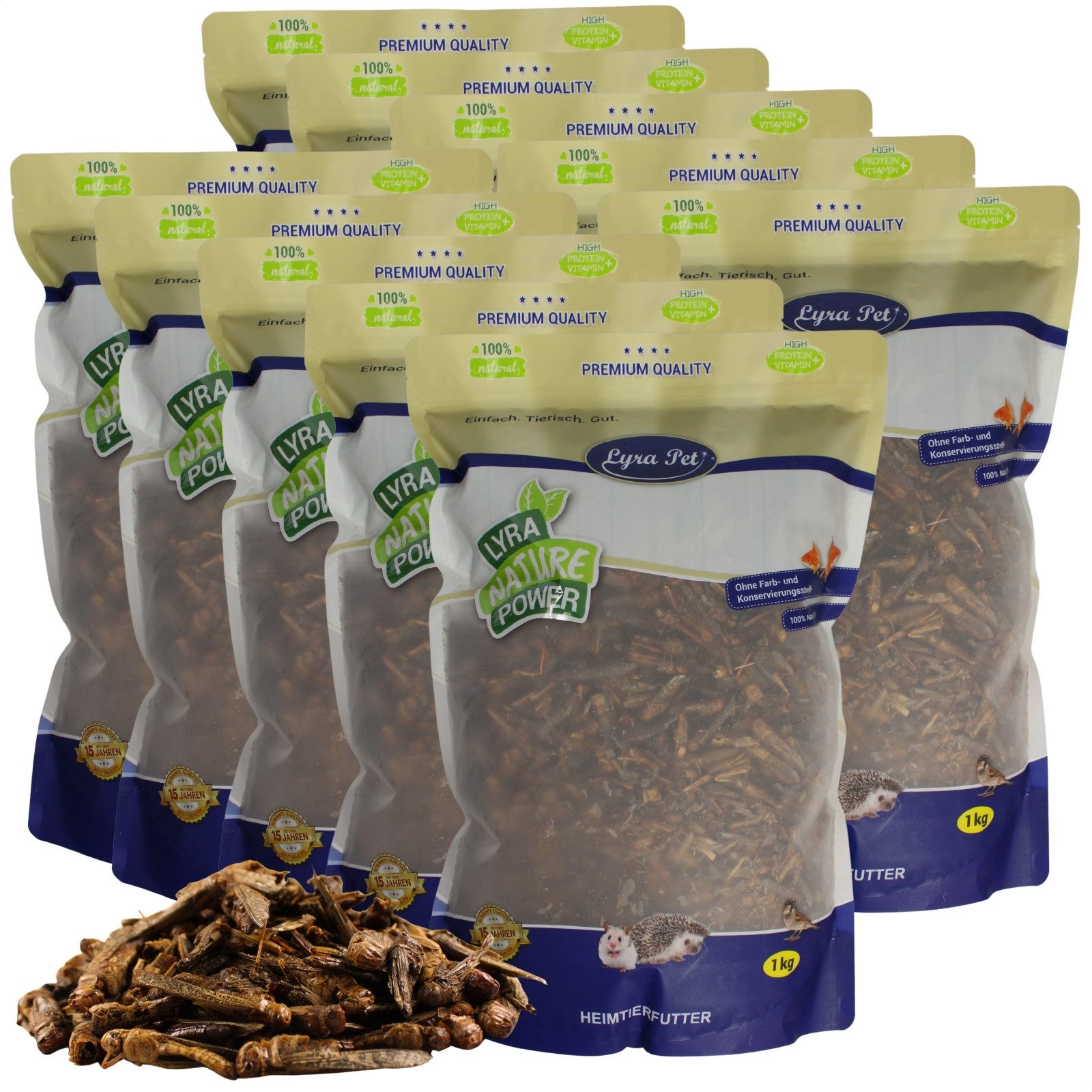 Lyra Pet 1 - 10 kg Lyra Pet® Heuschrecken getrocknet