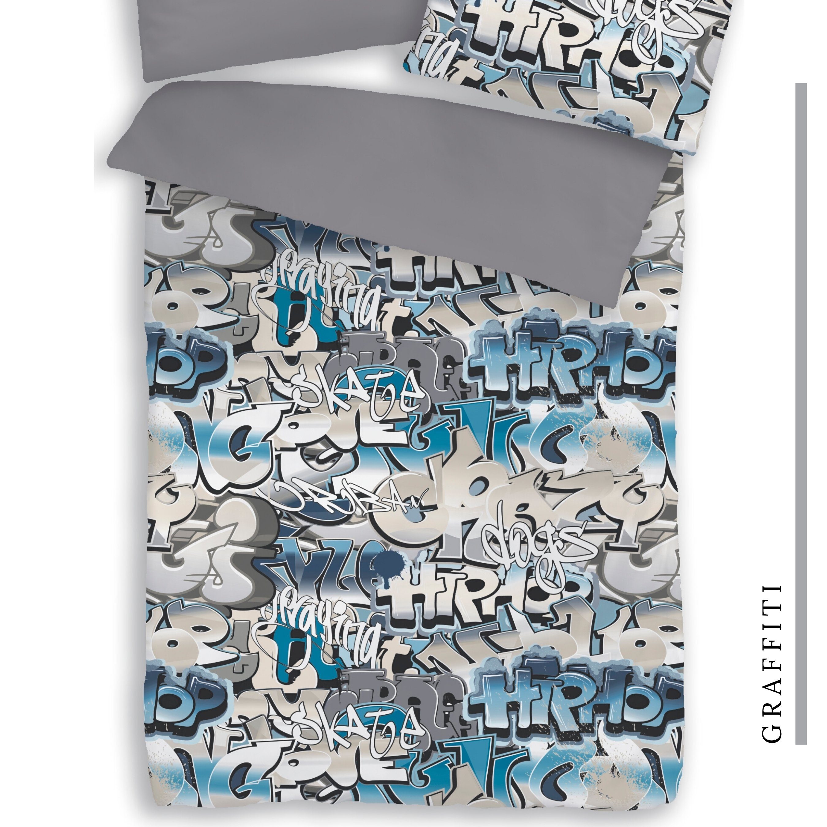 MTOnlinehandel Bettwäsche Graffiti 100 % Baumwolle, günstig online kaufen