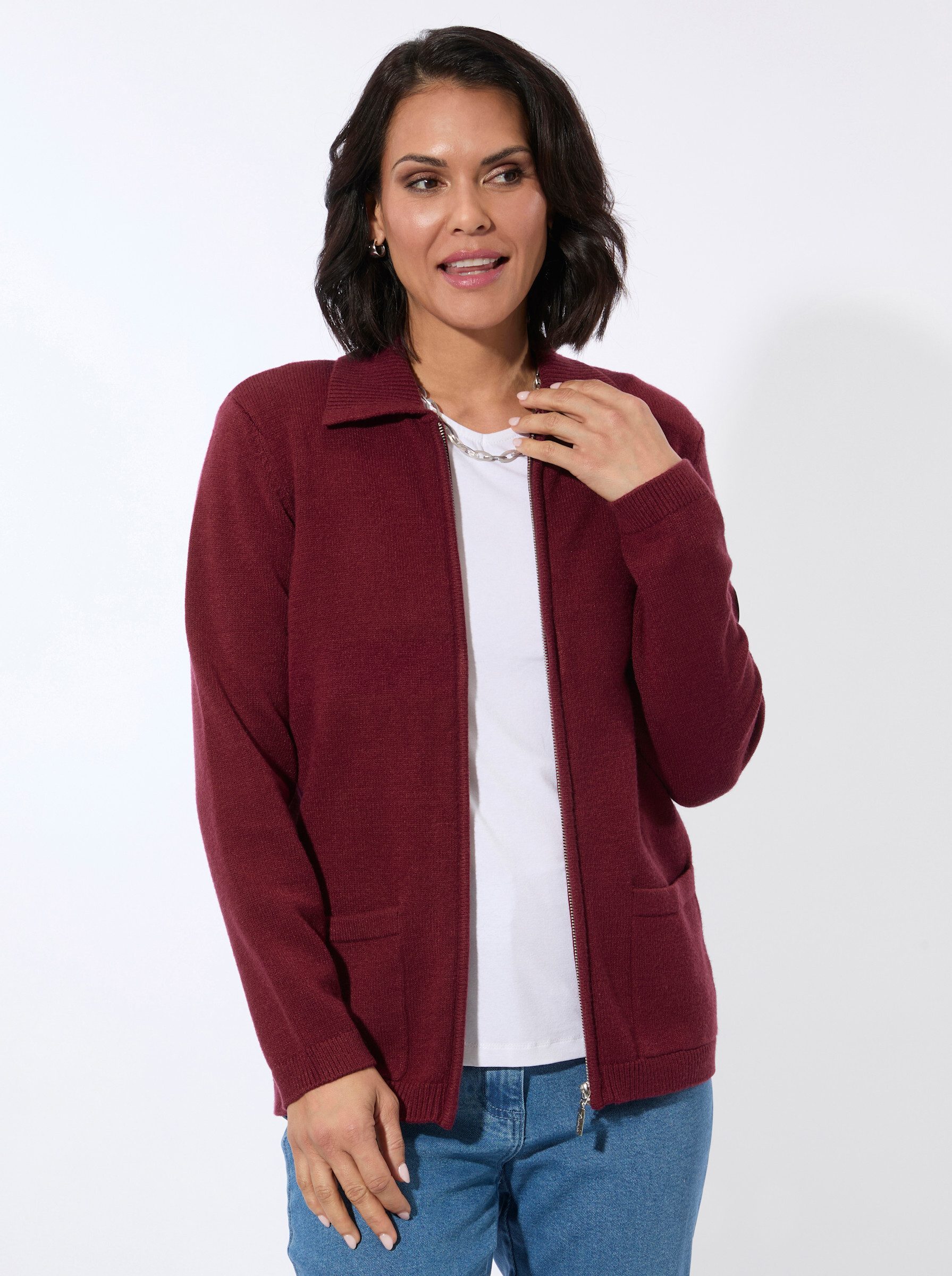Strickjacke Strickjacke Langarm Jersey