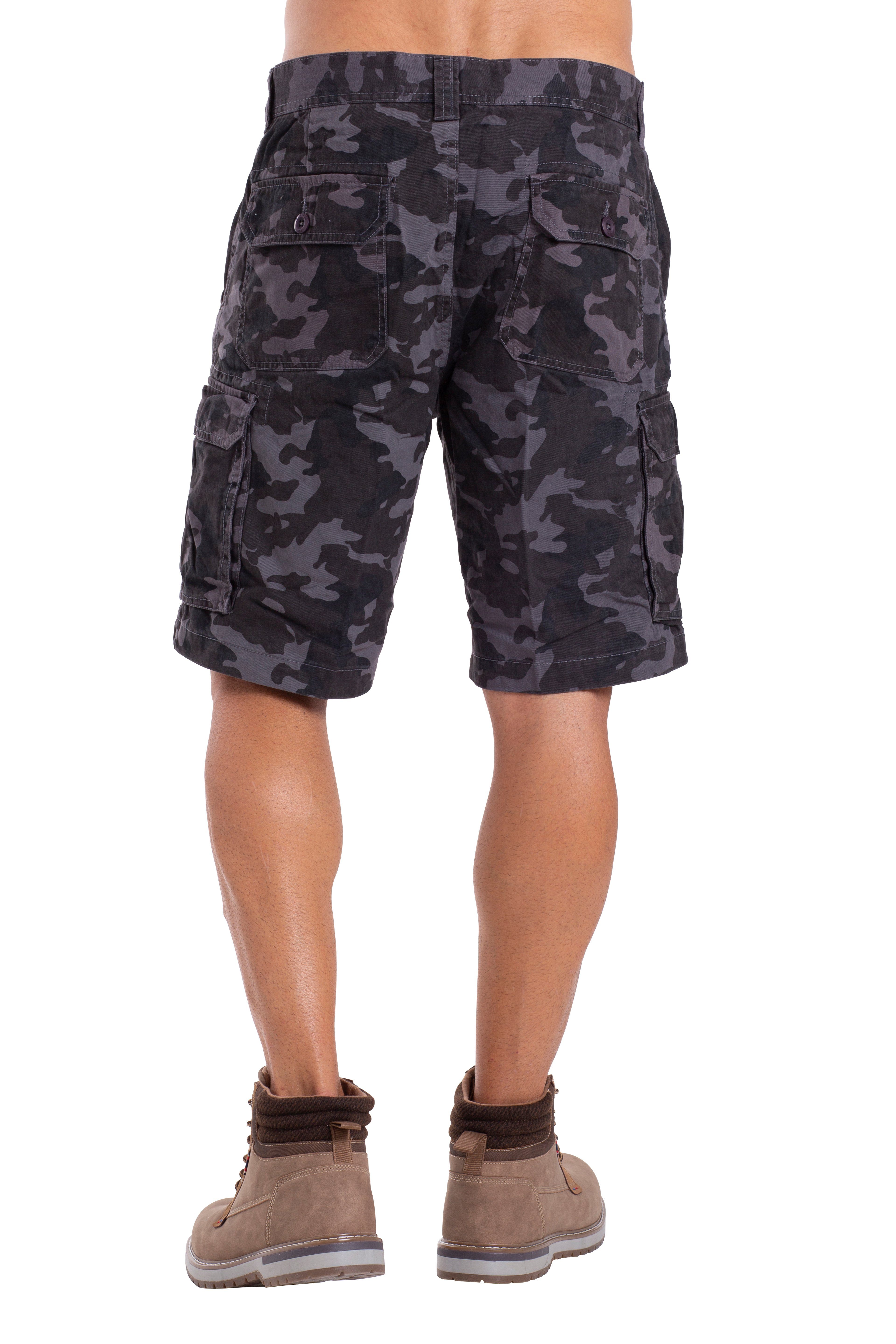 BlauerHafen Cargobermudas Herren Heer Camouflage Cargo Shorts Baumwolle Combat Arbeitskleidung 6 Cargotasche