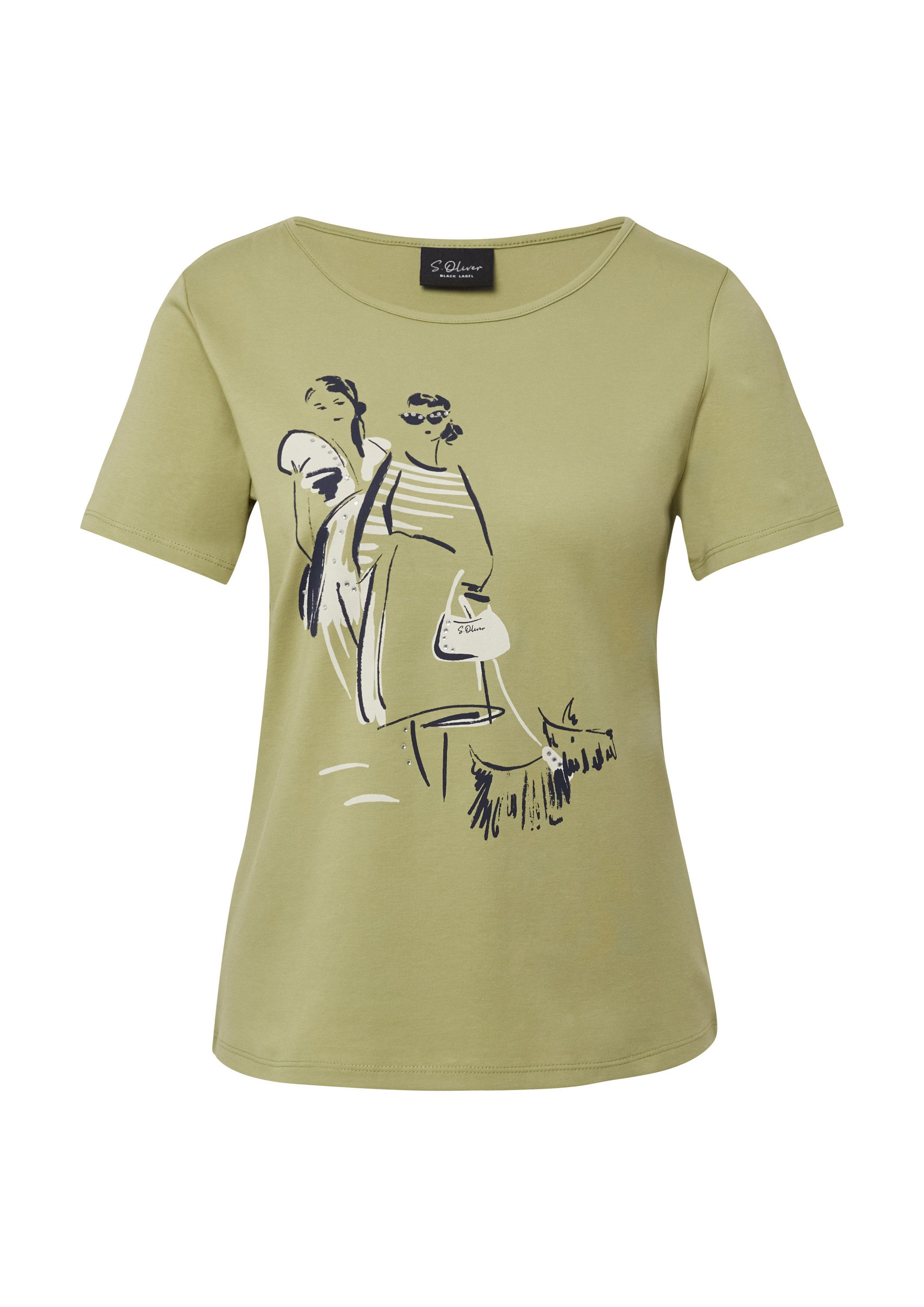 s.Oliver Kurzarmshirt T-Shirt T-Shirt aus Interlockjersey mit Artwork günstig online kaufen