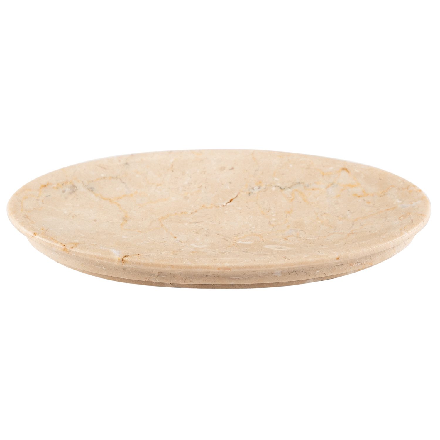 Dekoschüssel Marmor Schale creme oval 16 cm