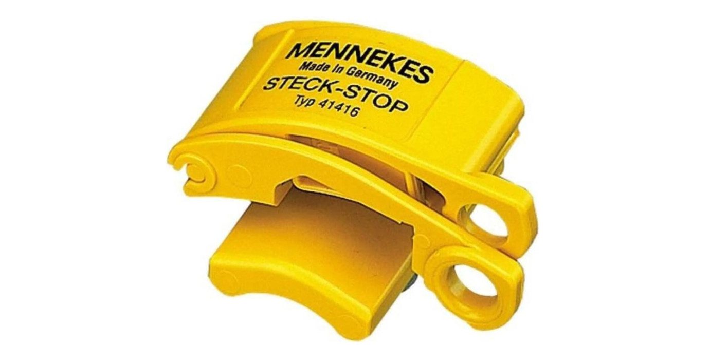 Mennekes CEE-Stecker Mennekes Steck‑Stop 41416 Schutzkontakt‑Stecker 16A 230V IP44, Schuko‑Stecker  kein CEE, sondern Standard‑230V‑Stecker