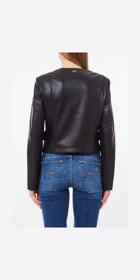 Liu Jo Lederimitatjacke – Stylische Kunstlederjacke für Damen