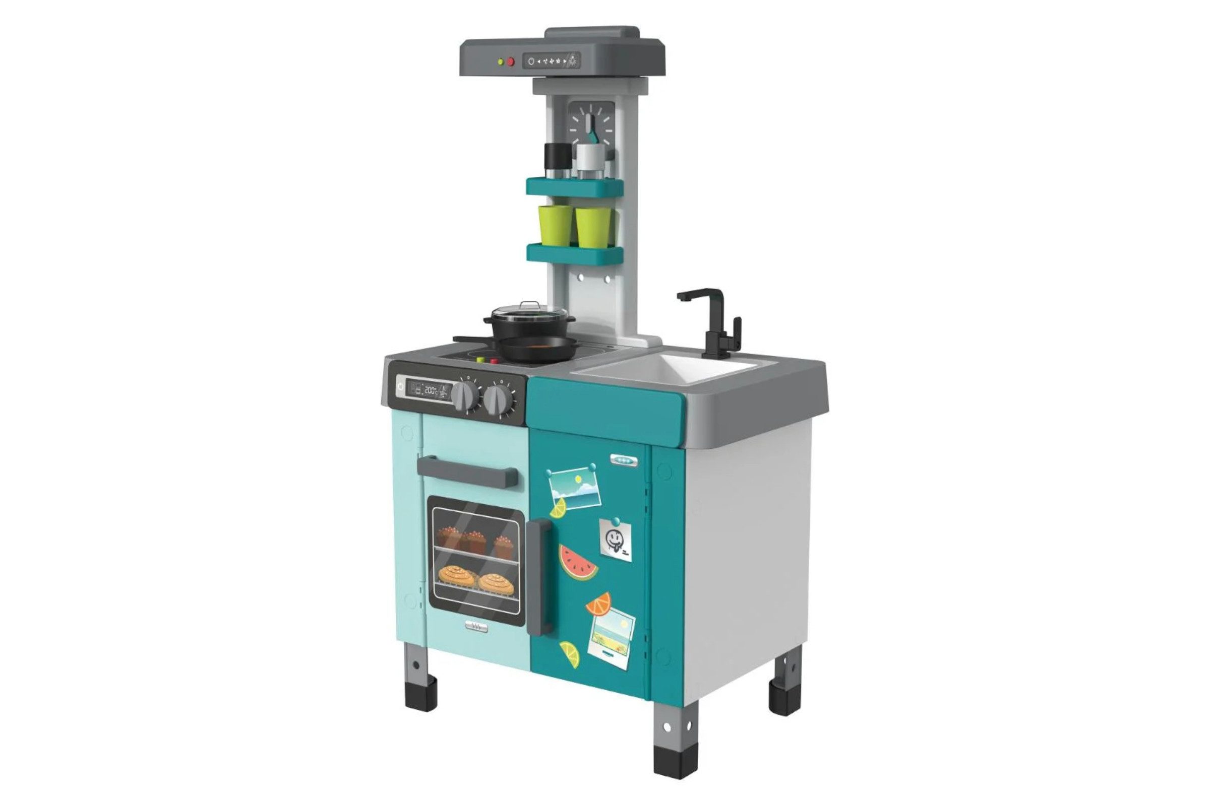 Playtive Spielküche Playtive Spielküche 35 Teilig mit Licht, Sound & Zubehör ab 3 Jahren, Spielküche mit Licht, Sound und 35-teiligem Zubehörset