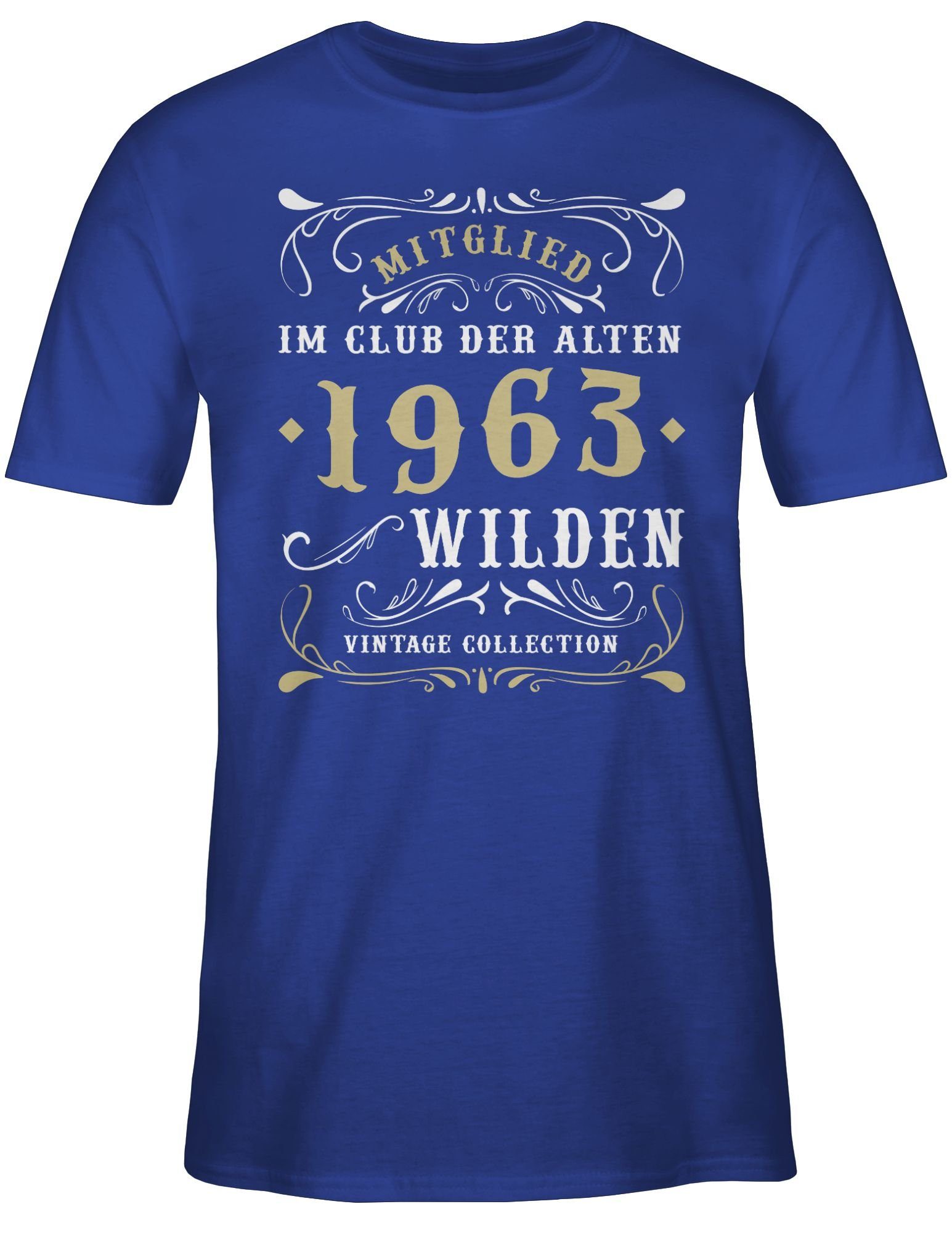 60. Mitglied Club Wilden 1963 Shirtracer Royalblau T-Shirt 3 Geburtstag im der alten