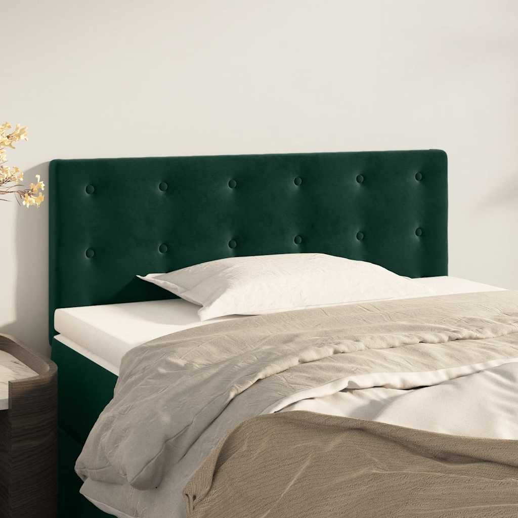 vidaXL Bett Kopfteil Dunkelgrün 100x5x78/88 cm Samt (1-tlg)