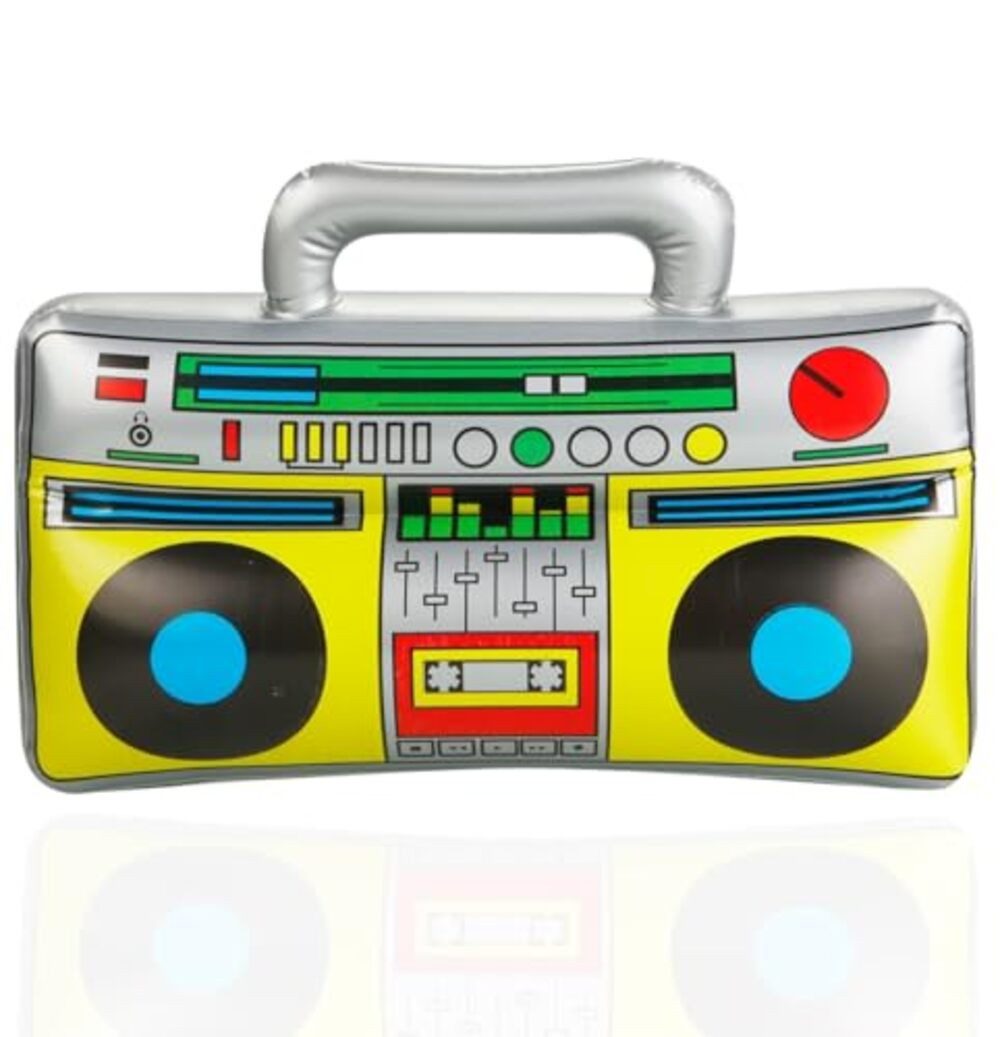 TK Gruppe Kostüm Aufblasbarer Retro Ghettoblaster –90er Fasching Karneval