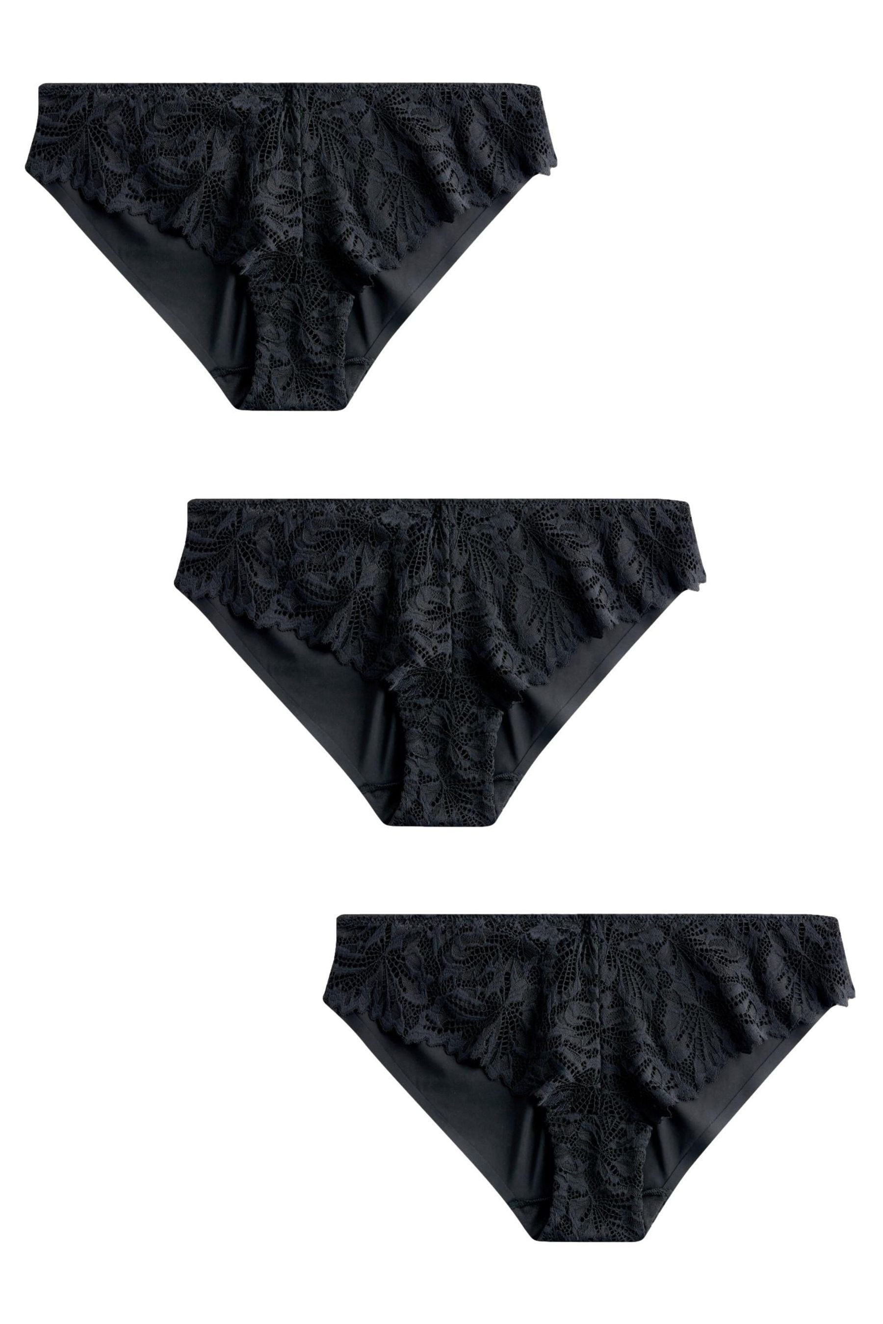 Next Brasilslip 3er-Pack Nahtfreie Slips mit Spitze, Brazilian (3-St)