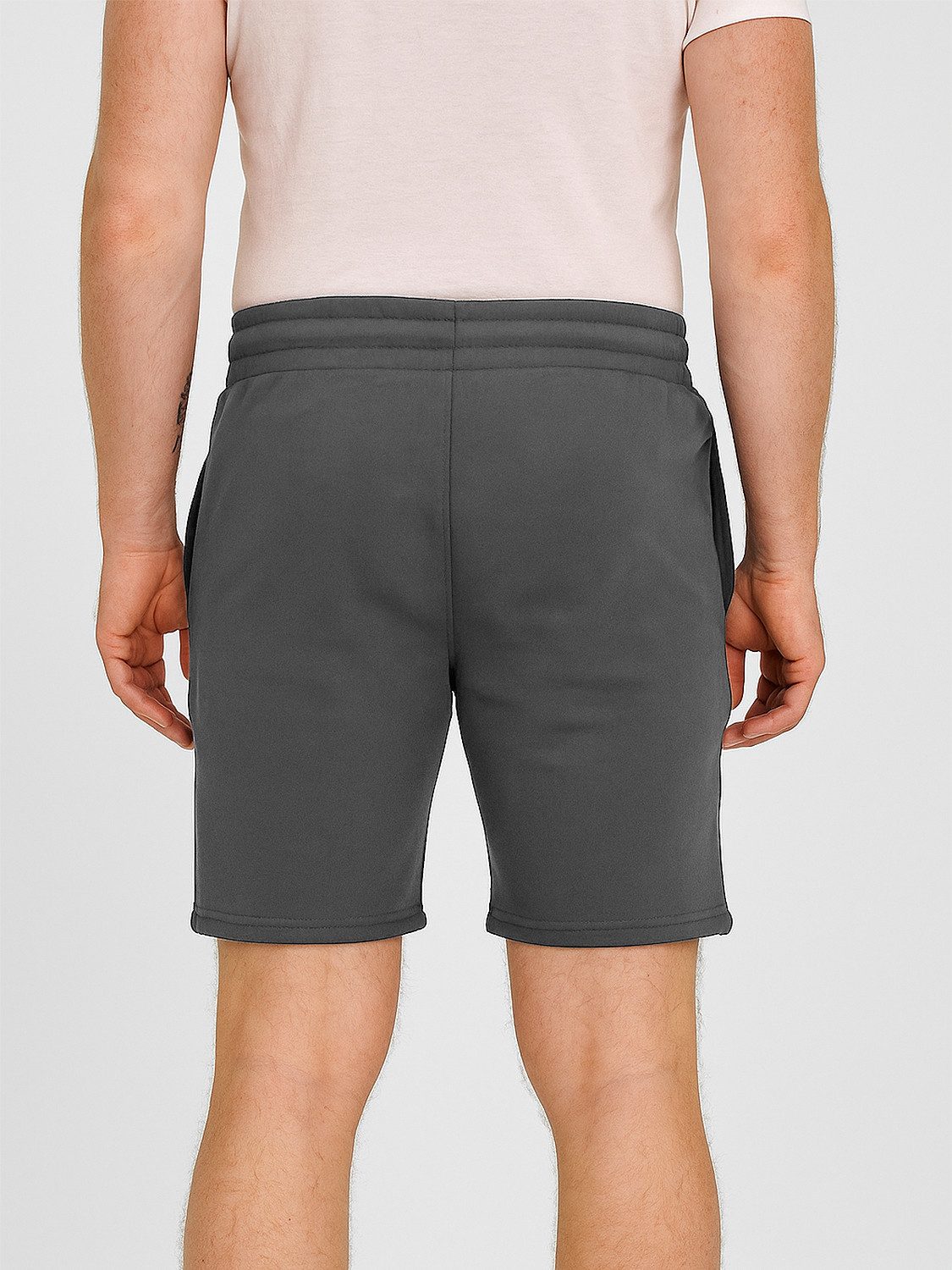 Egomaxx Sweatshorts Tunnelzug mit elastischem Bund – Casual Fit für Herren Baumwolle Regular Fit unifarben elastisch Kordelzug