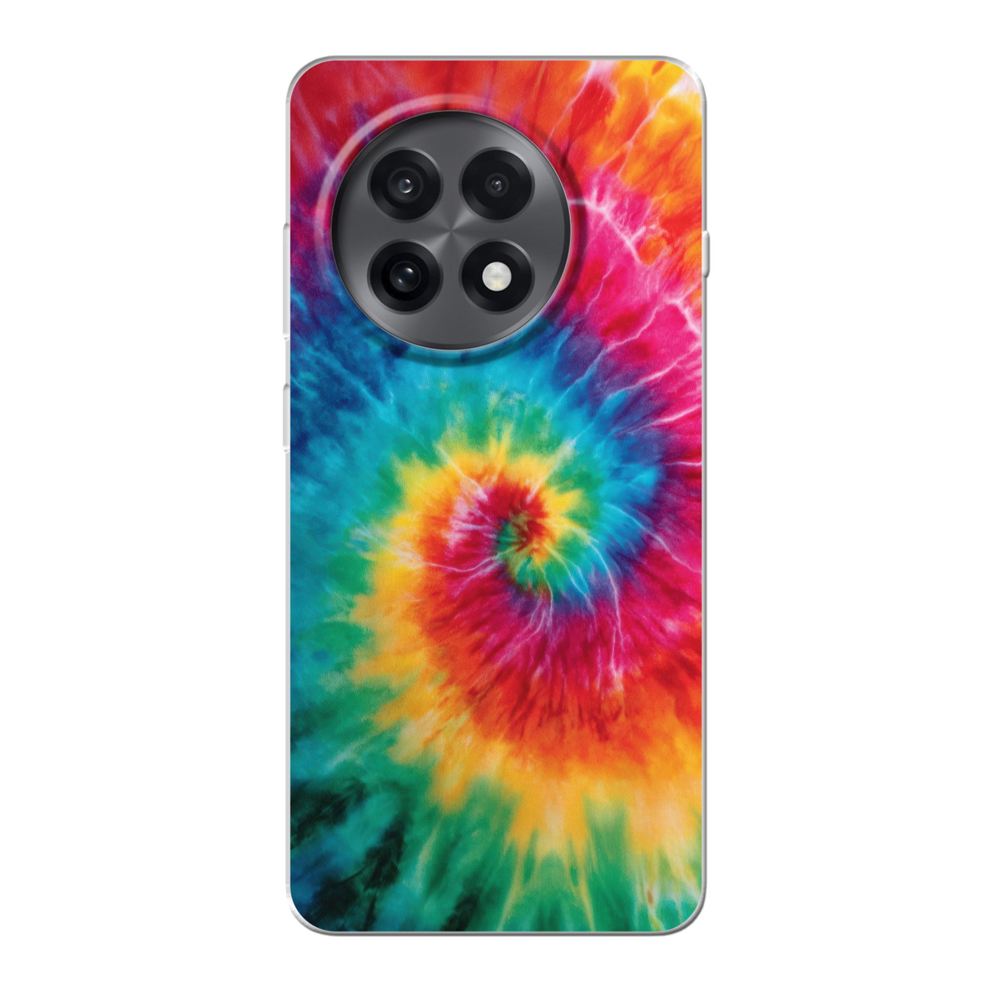MuchoWow Handyhülle für OnePlus 13R Regenbogen - Krawattenfärbung - Bunt - Blau, Handy Case, Silikon, Bumper Case Dünn