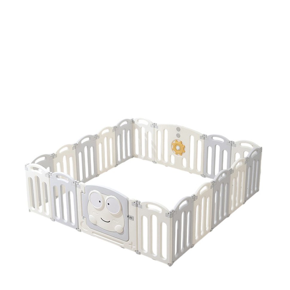 habeig Laufstall Laufgitter Babyzaun 191x185cm Creme faltbar Sicherheitsver günstig online kaufen