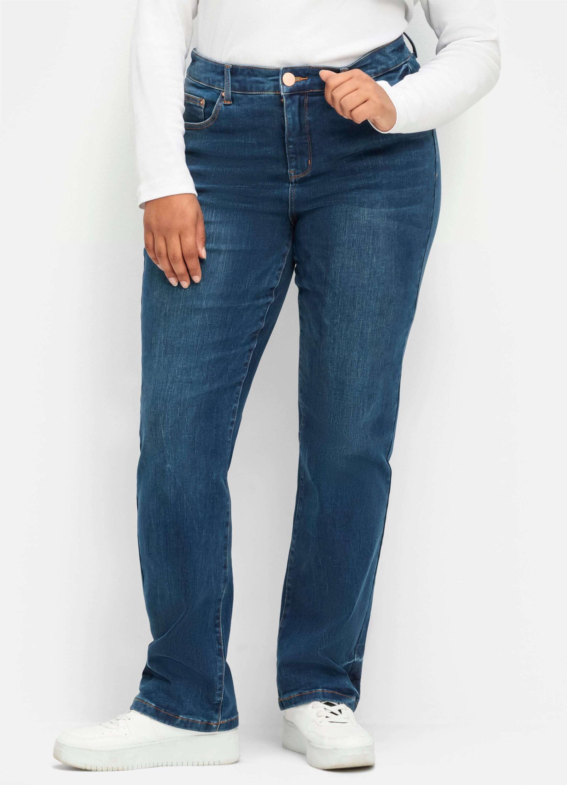 Sheego Bequeme Jeans Jeans komfortabel mit Bodyforming-Effekt