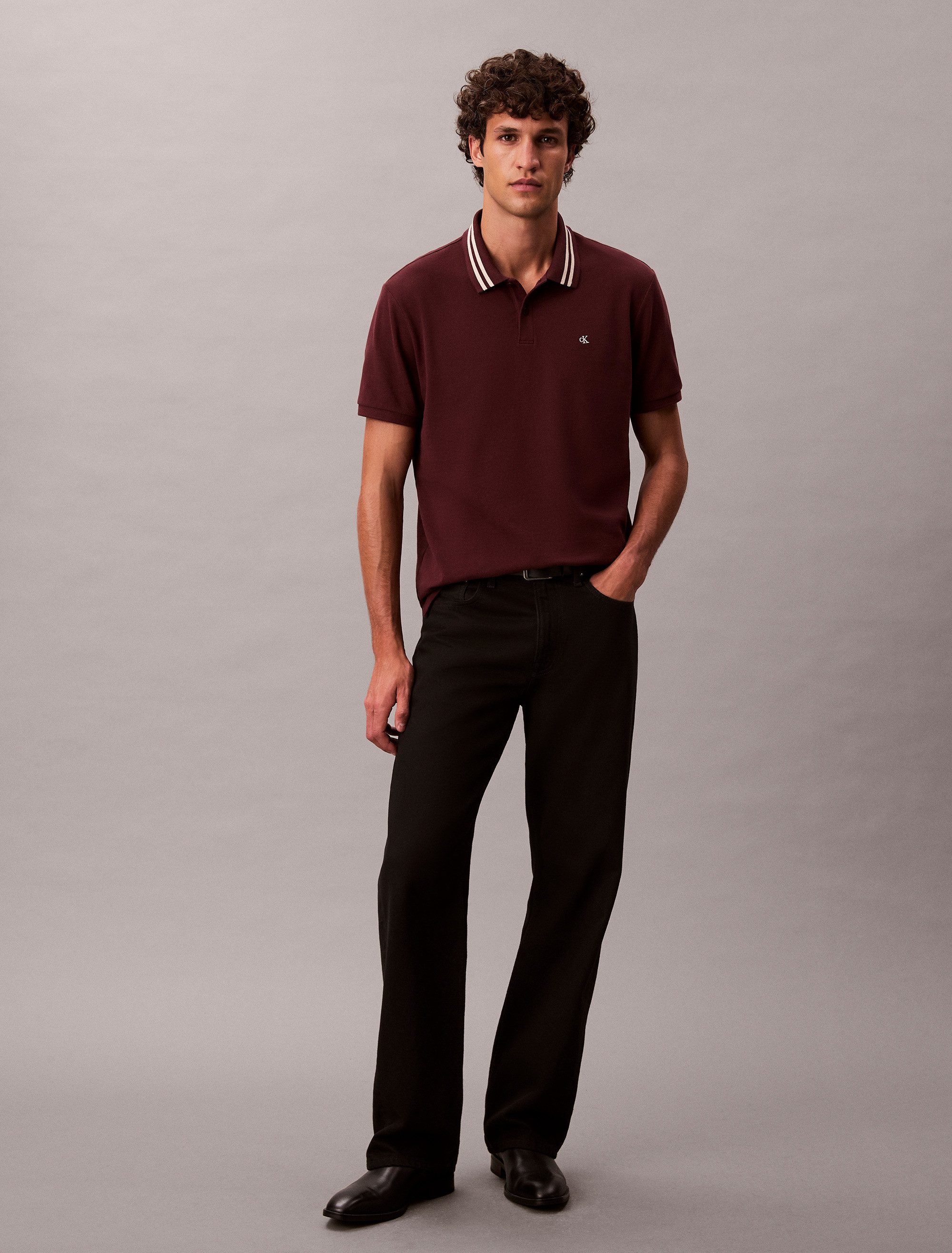 Calvin Klein Jeans Poloshirt SS CSL PQ CLSSC TPPD Mit Rundhalsausschnitt