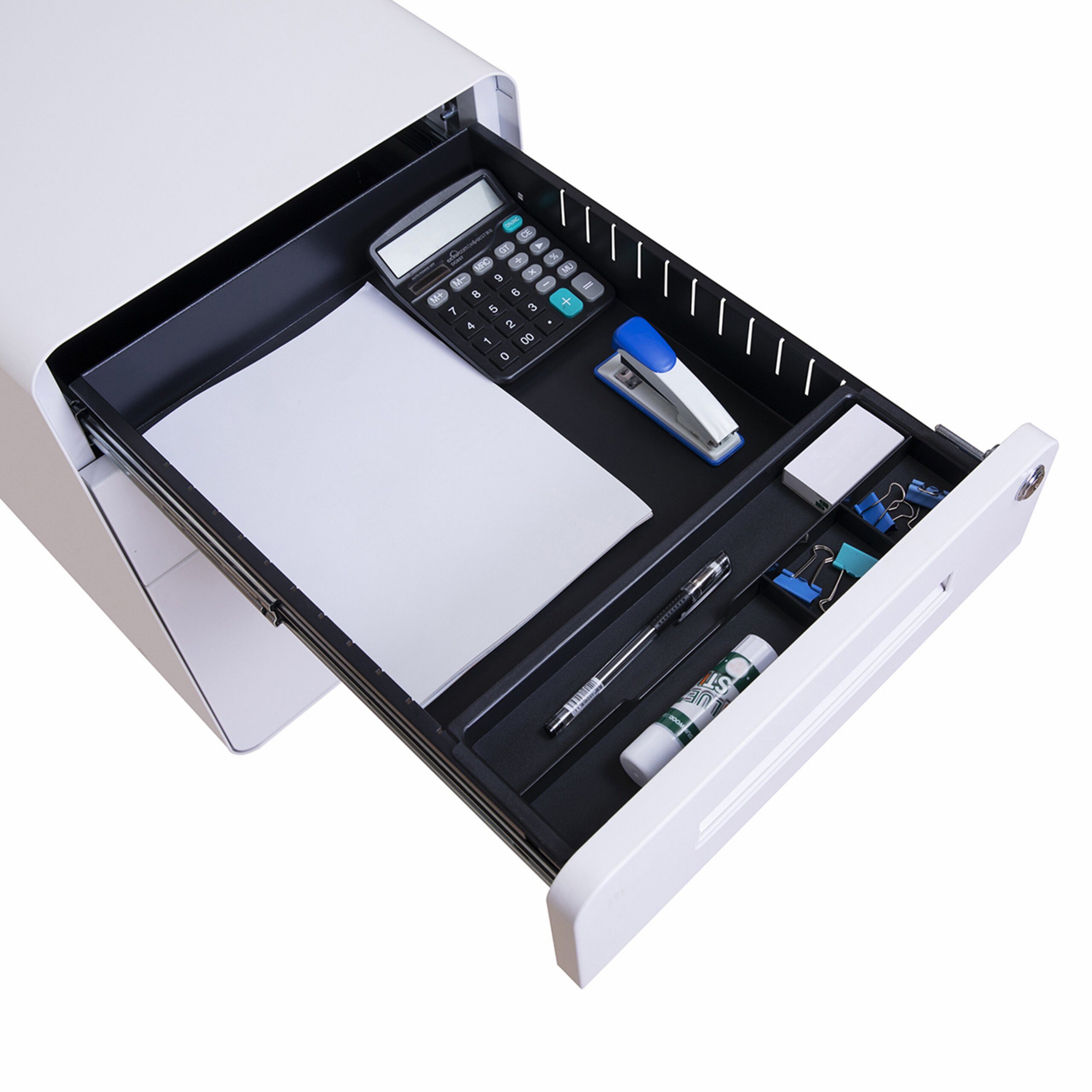 hjh OFFICE Rollcontainer COLOR PLUS I Bürowagen H/B/T:, Aktenschrank Schreibtisch mit Schubladen, Büro Kommode mit Rollen