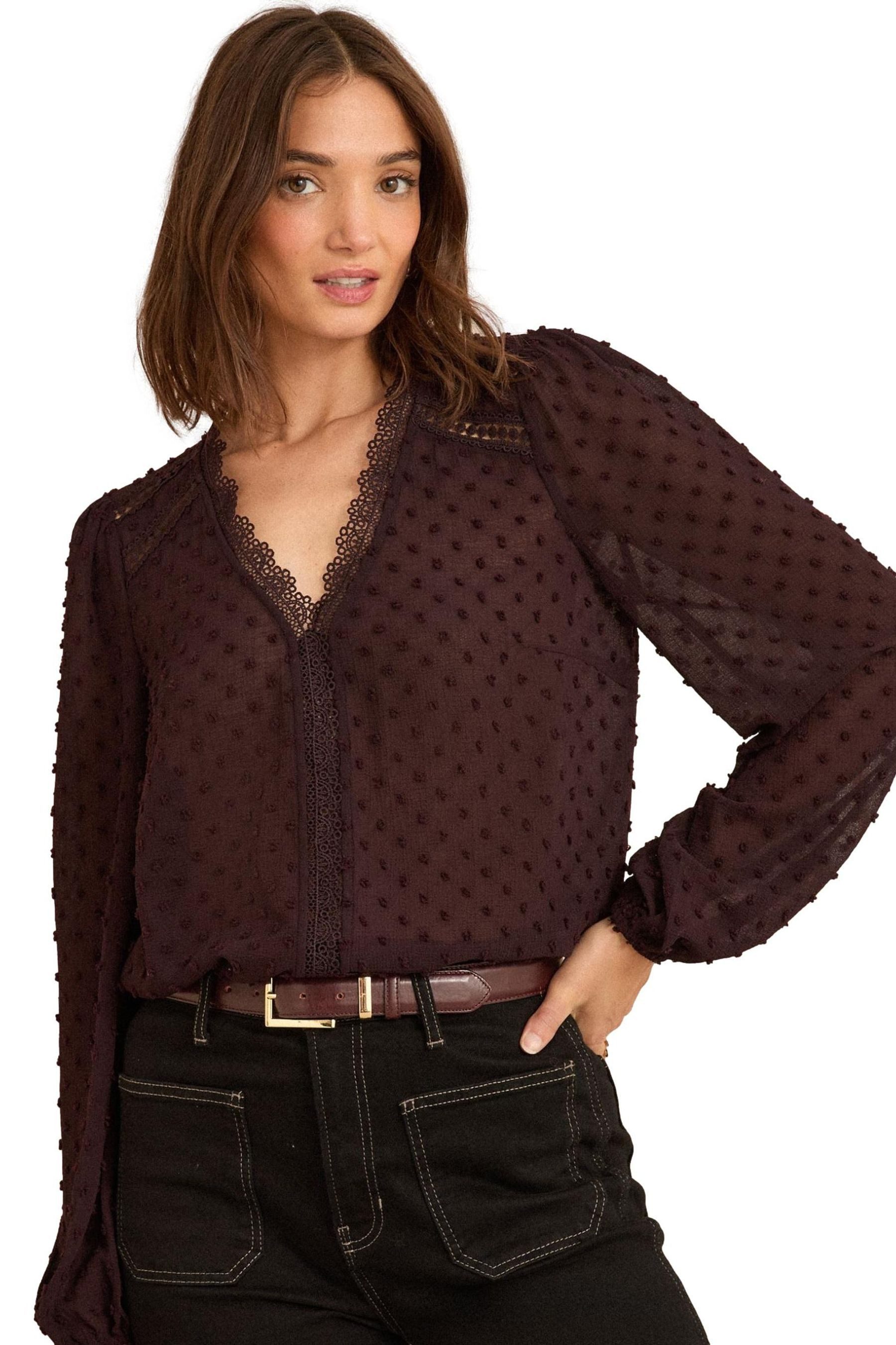 Love & Roses Langarmbluse Love & Roses Langärmelige Spitzenbluse, Petite (1 günstig online kaufen