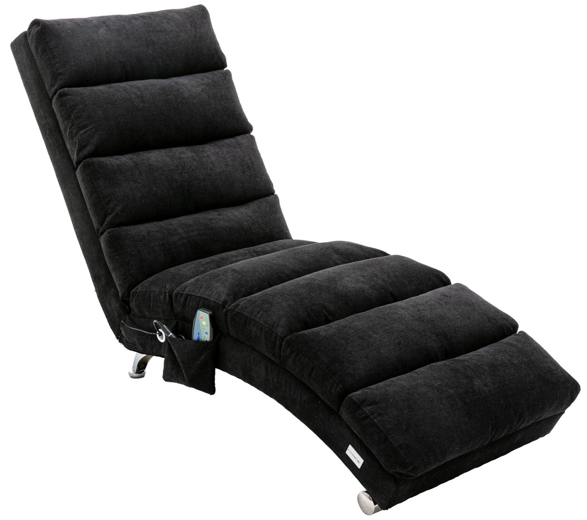 LVHOM Relaxsessel Sackleinen Massage-Liege INDOOR PREMIUM (Ergonomische Fernbedienungs-Steuerung, Sanfte Massageprogramme mit Fernbedienung, Schwerlastfähig bis 250 kg), Elektrische Entspannung mit skandinavischem Flair