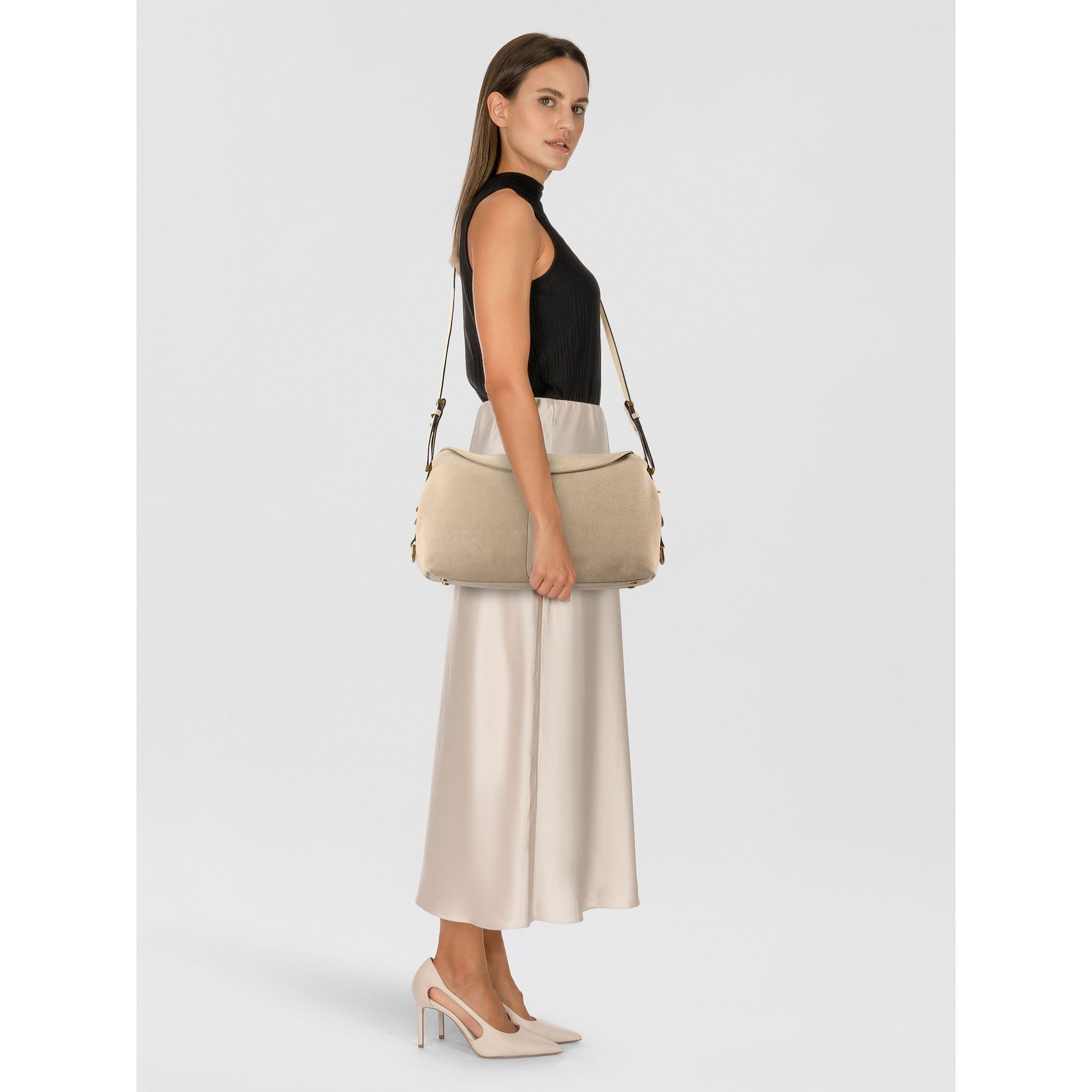 PINKO Schultertasche Saddle Horizontal, Leder