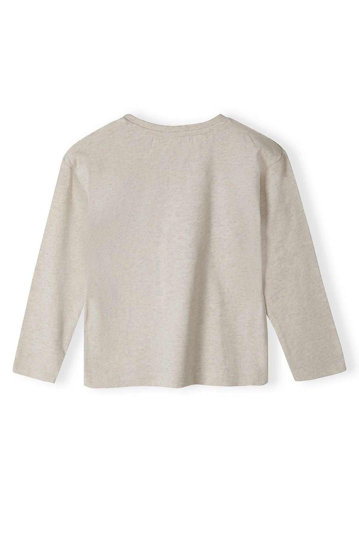 Aufdruck mit meliert (12m-8y) MINOTI Langarmshirt Beige