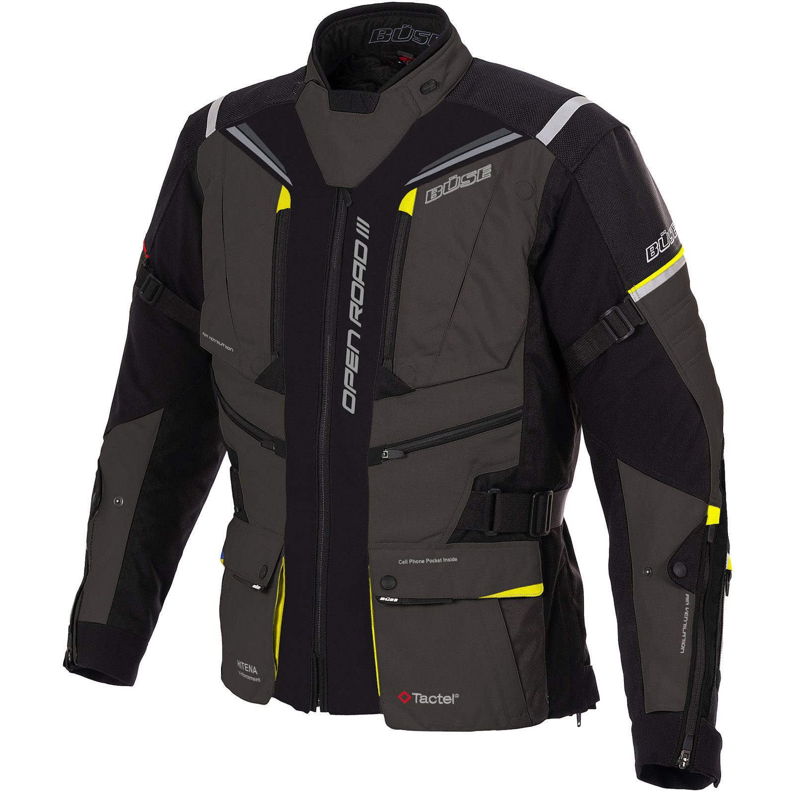 Büse Motorradjacke Büse Open Road III Textiljacke Dunkelgrau motorradjacke herren