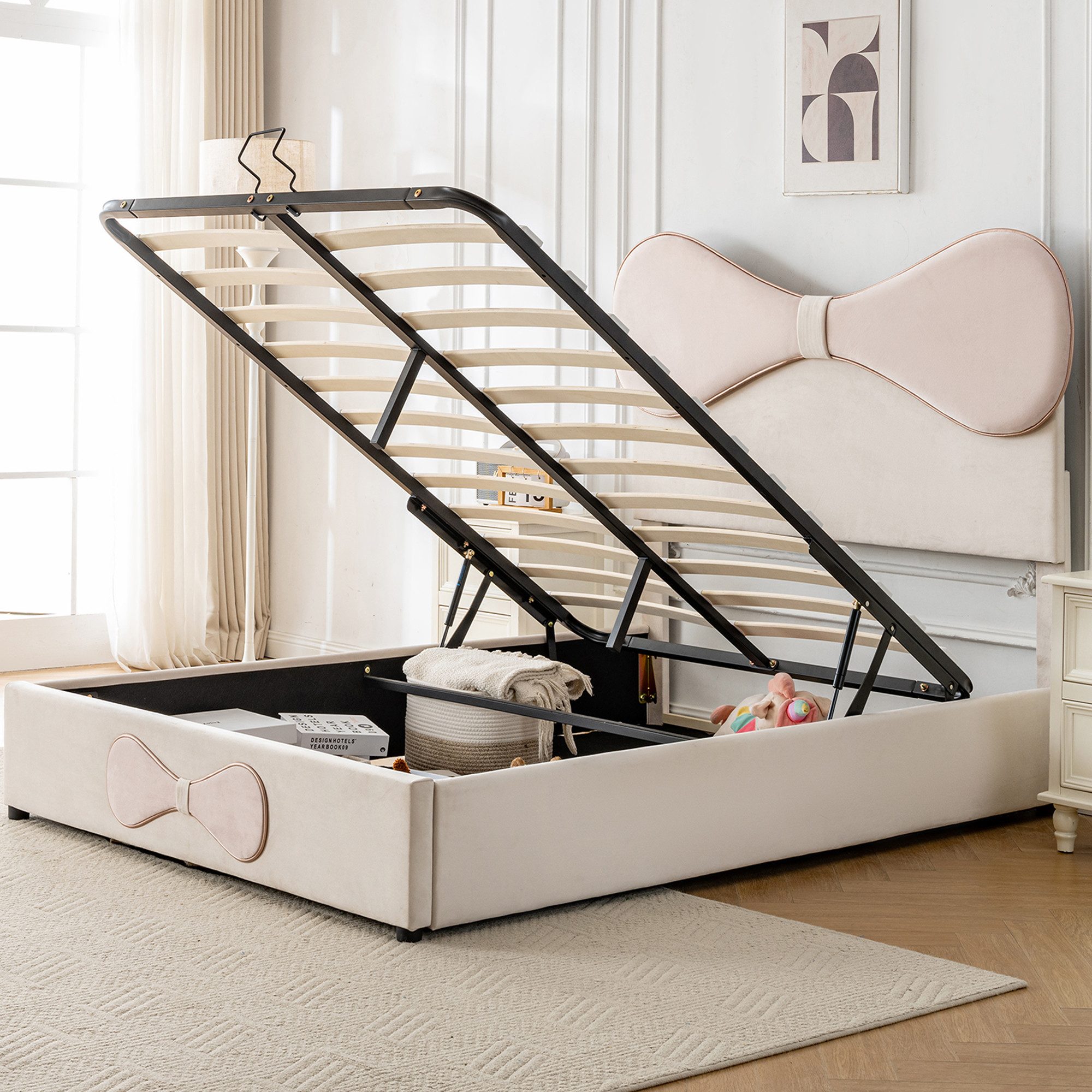 TavilaEcon Boxspringbett Hydraulisch Polsterbett, Doppelbett mit günstig online kaufen