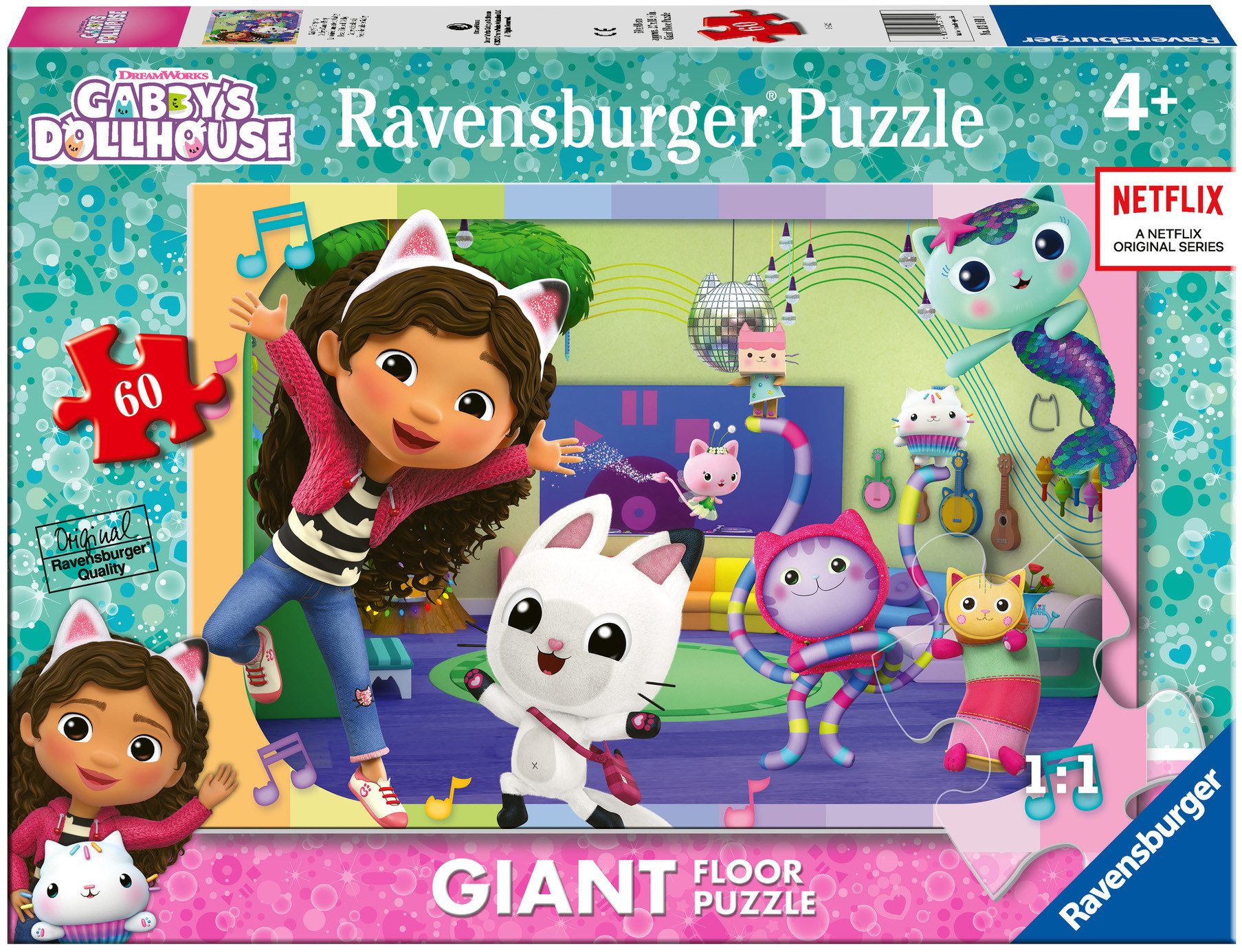 Ravensburger Puzzle Gabbys Tanzparty, 60 Puzzleteile, Made in Europe