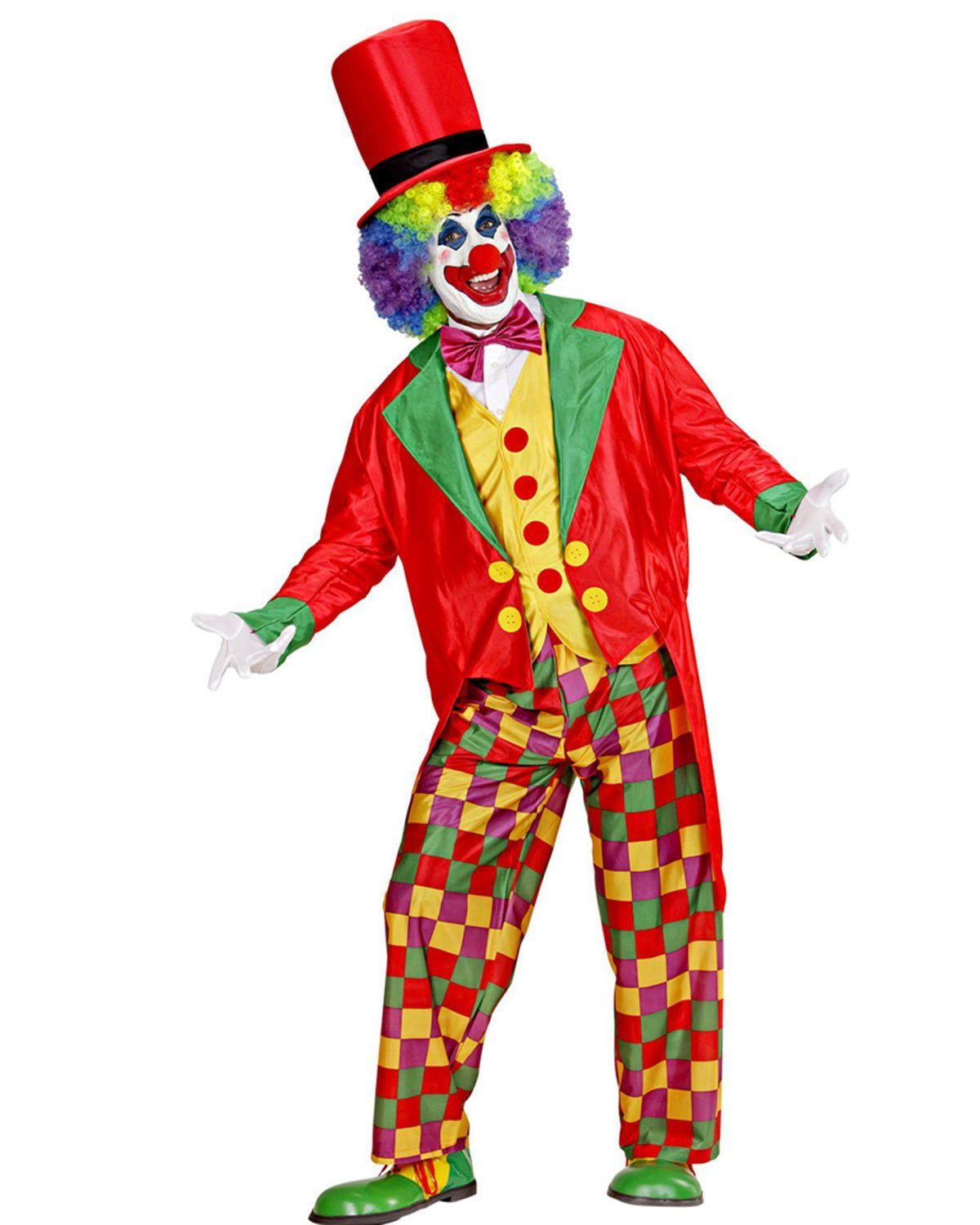 Clown-Kostüm Clown Kostüm für Herren mit Frack - Bunt 35092, Z