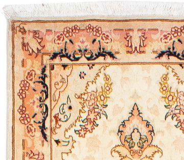 Orientteppich Perser - Täbriz - Royal - 306 x 74 cm - beige, morgenland, rechteckig, Höhe: 7 mm, Wohnzimmer, Handgeknüpft, Einzelstück mit Zertifikat