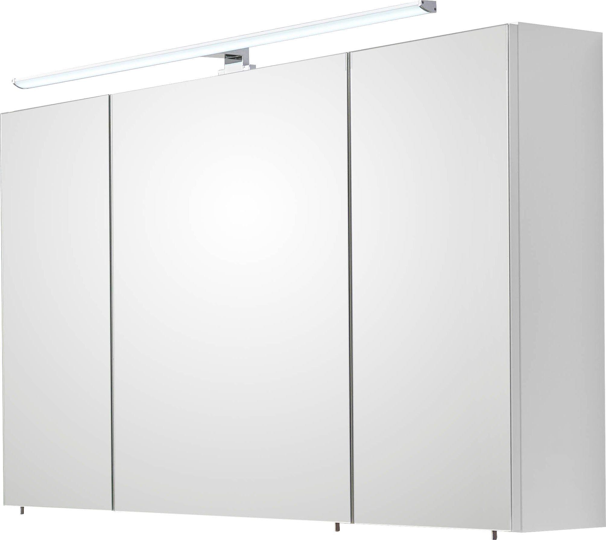 neue Produkte verkaufen PELIPAL Spiegelschrank Quickset 360 Schalter-/Steckdosenbox 110 cm, LED-Beleuchtung, 3-türig, Breite