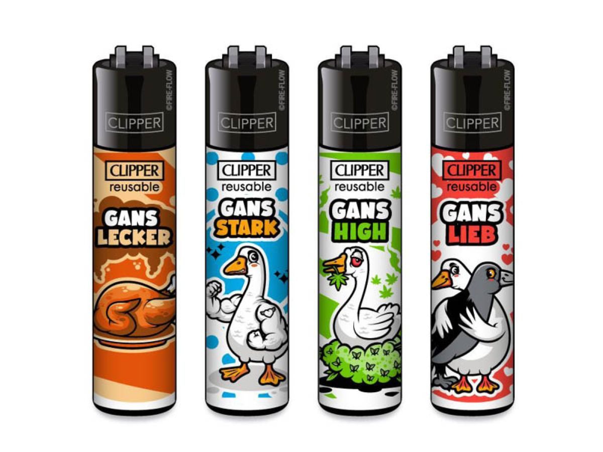 CLIPPER Feuerzeuge mit der bekannten und beliebten konischen Form im 4er Set, Clipper Sammler Feuerzeuge - Neuheit 2026