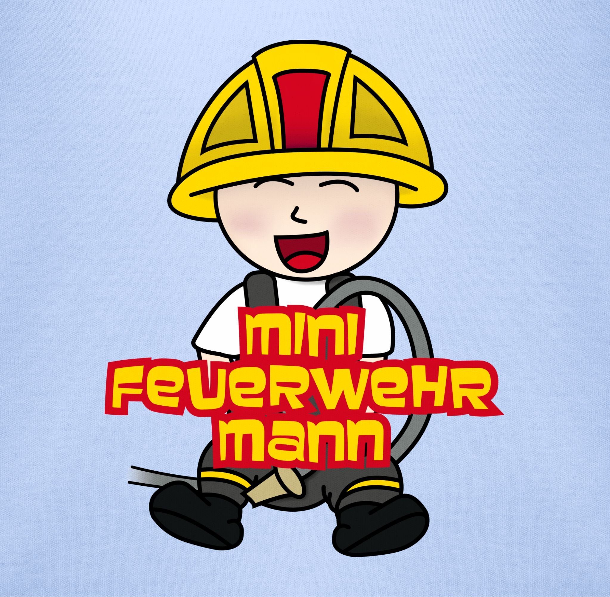 Shirtracer Shirtbody Babyblau Mini Feuerwehrmann 2 Feuerwehr
